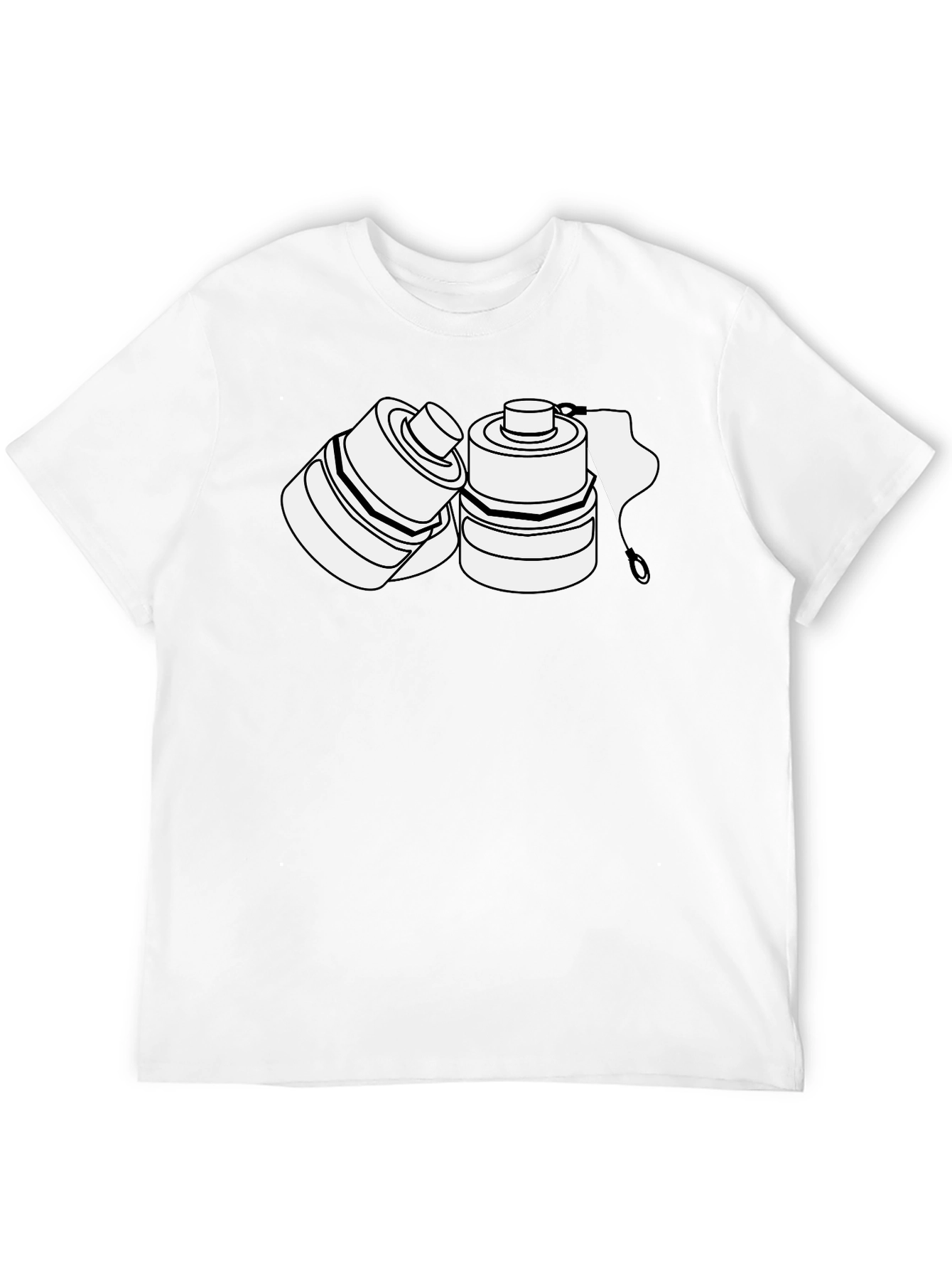 Black T-Shirt with Abstract Graphic Design