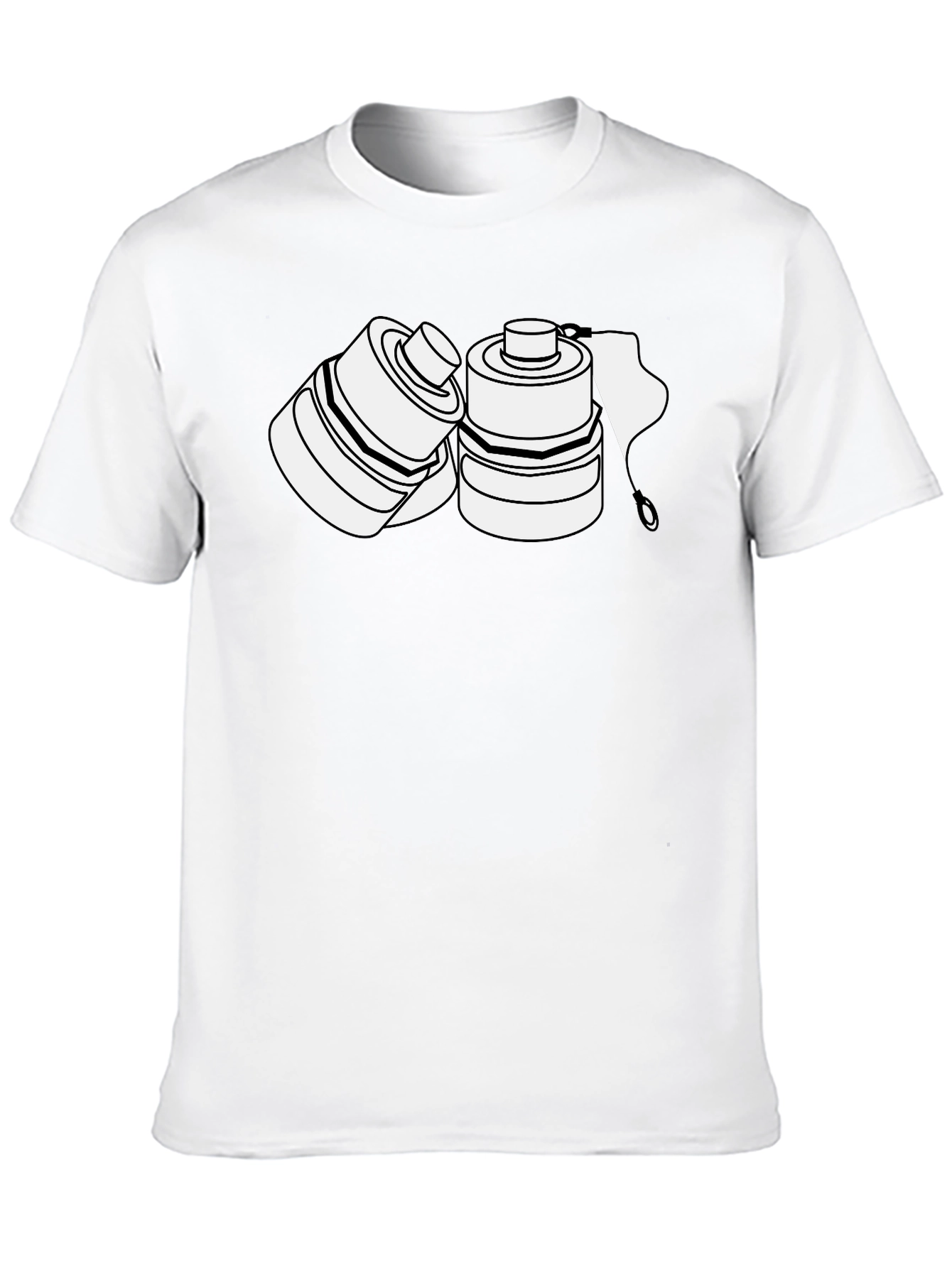Black T-Shirt with Abstract Graphic Design