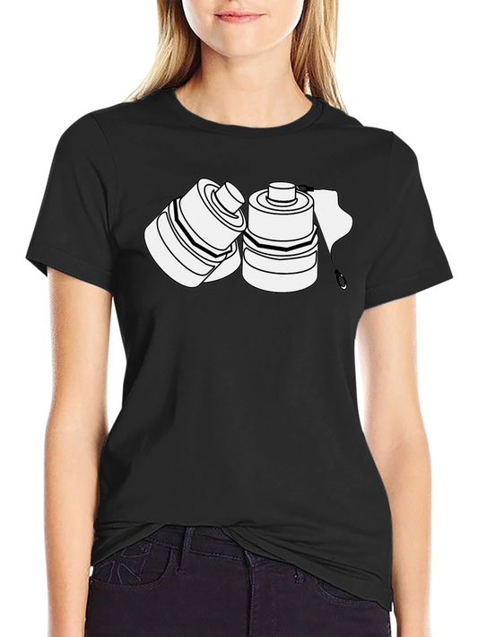 Black T-Shirt with Abstract Graphic Design