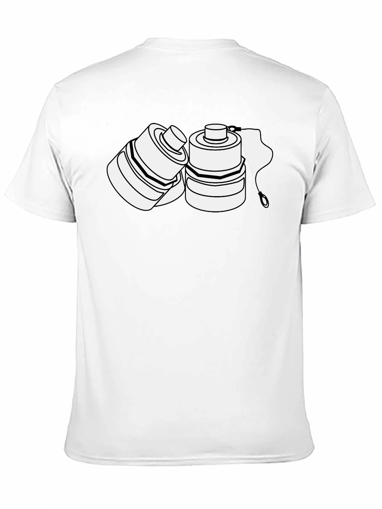 Black T-Shirt with Abstract Graphic Design
