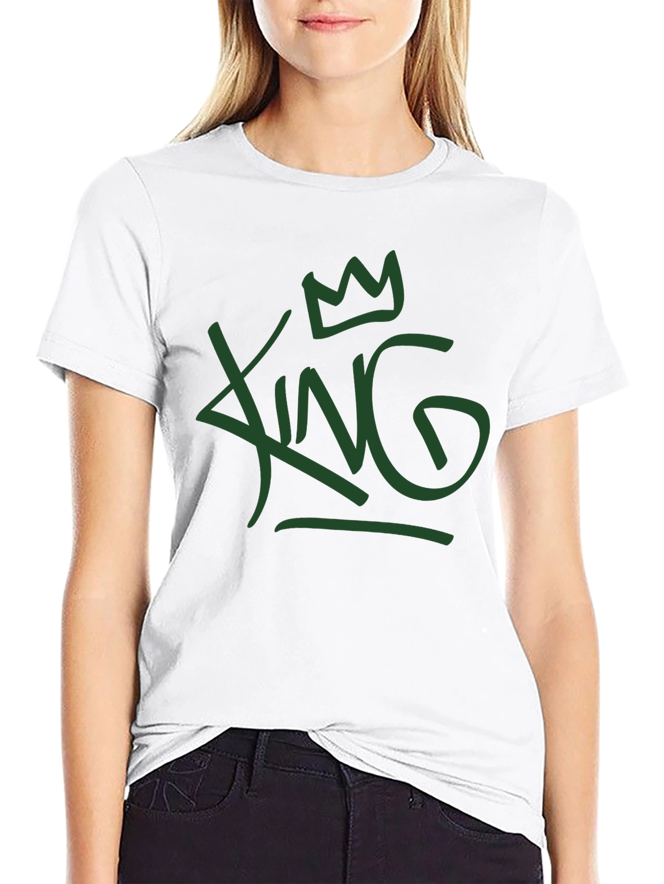 King Graphic Tee - Casual Crew Neck T-Shirt