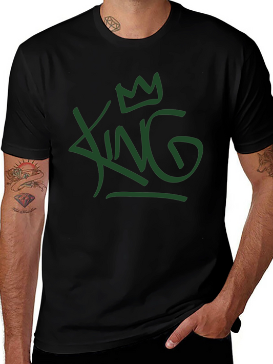 King Graphic Tee - Casual Crew Neck T-Shirt