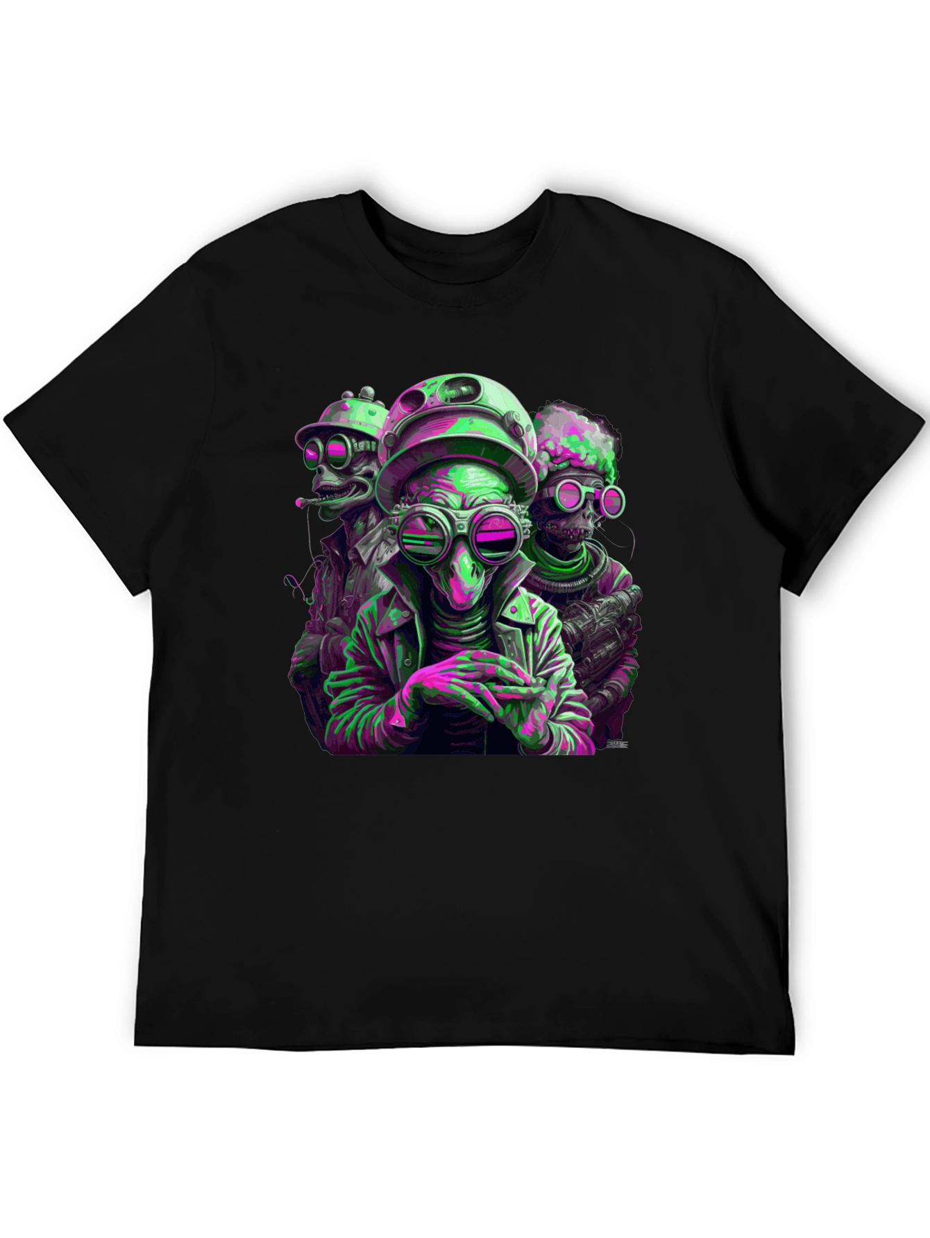 Steampunk Alien T-Shirt - Retro Sci-Fi Design