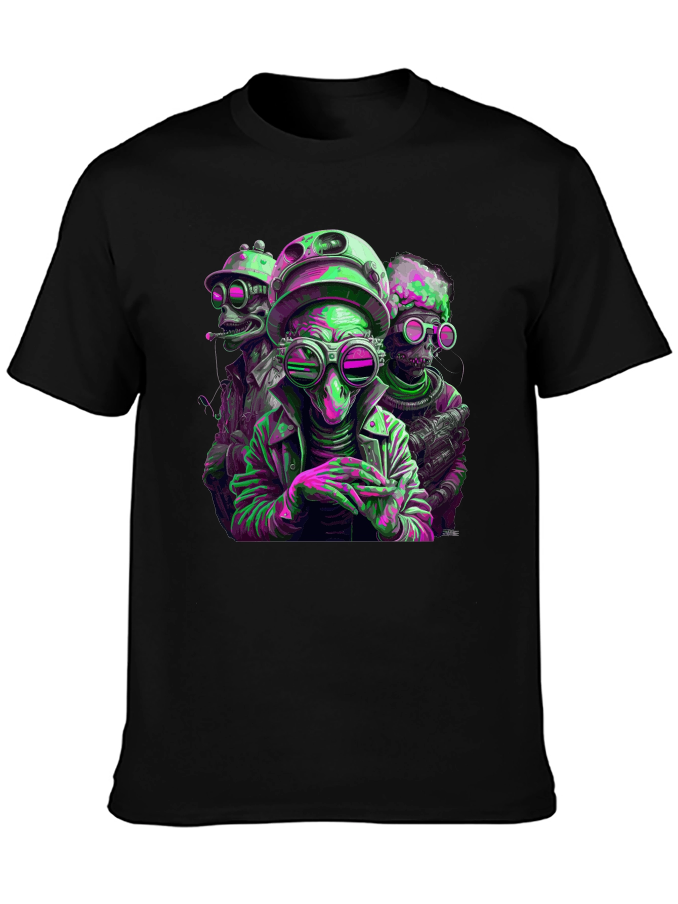 Steampunk Alien T-Shirt - Retro Sci-Fi Design