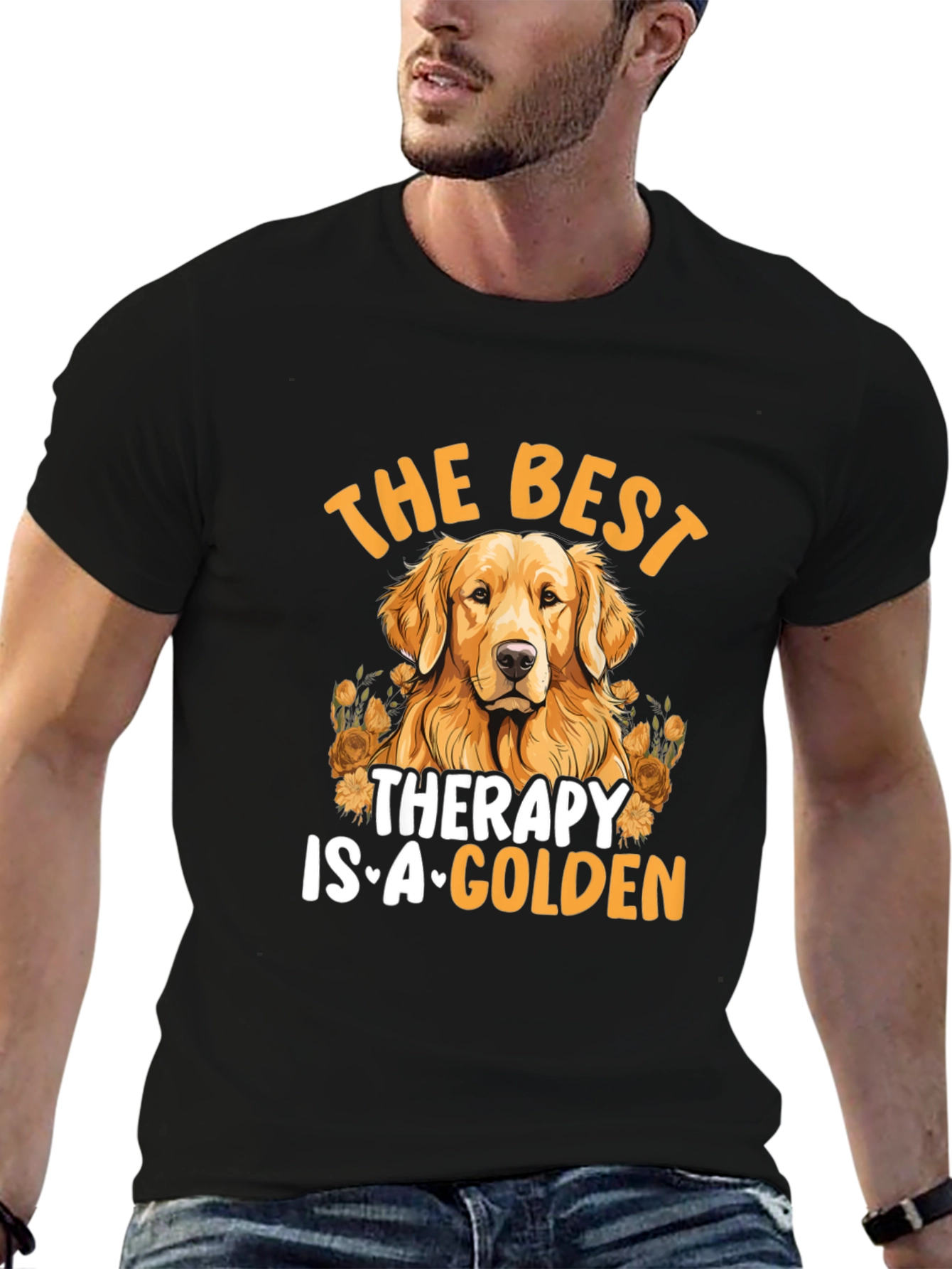 Best Therapy Golden Dog Graphic Tee