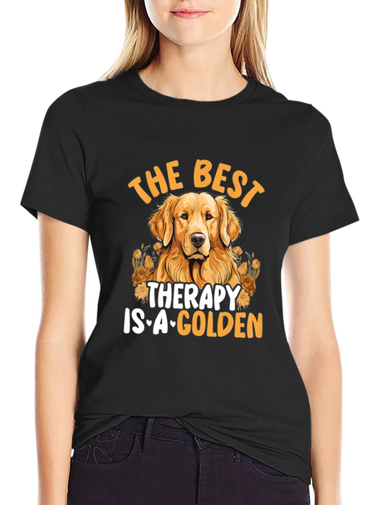Best Therapy Golden Dog Graphic Tee