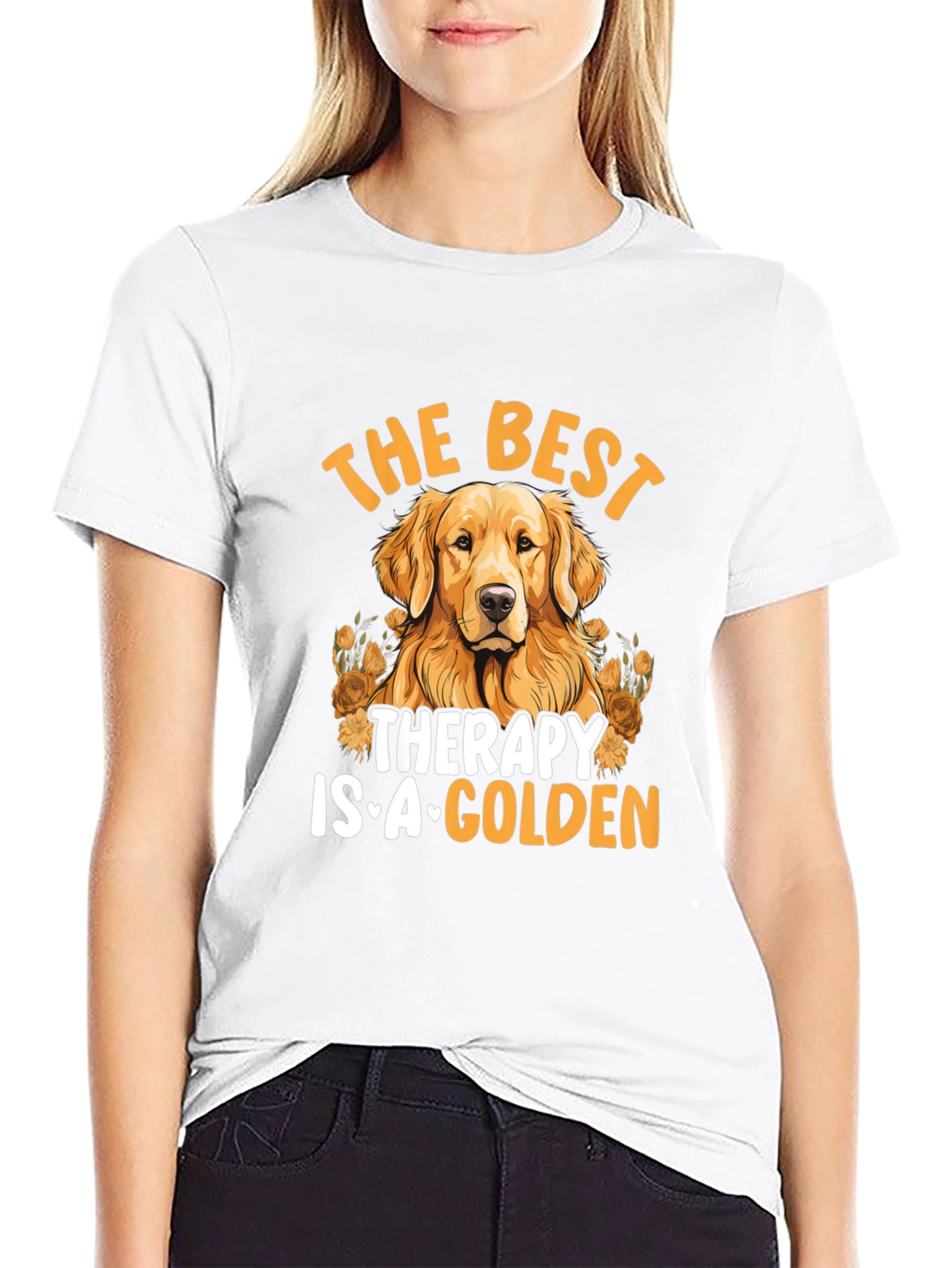 Best Therapy Golden Dog Graphic Tee