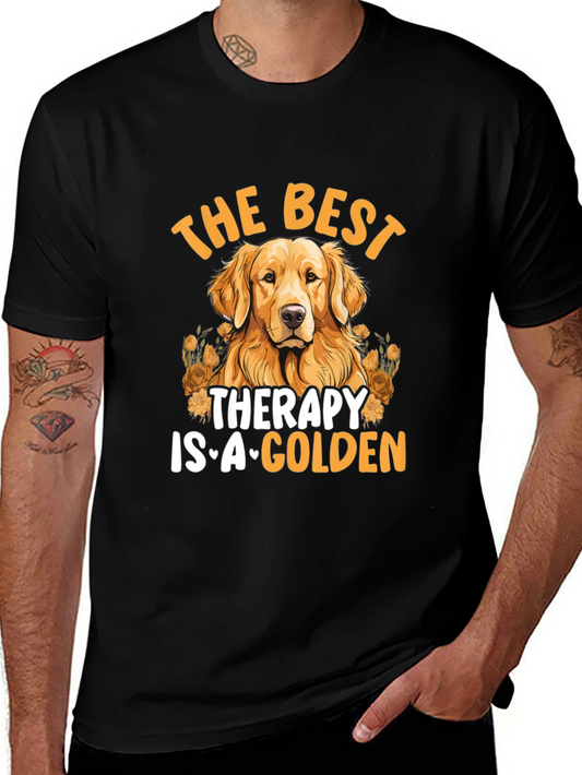 Best Therapy Golden Dog Graphic Tee