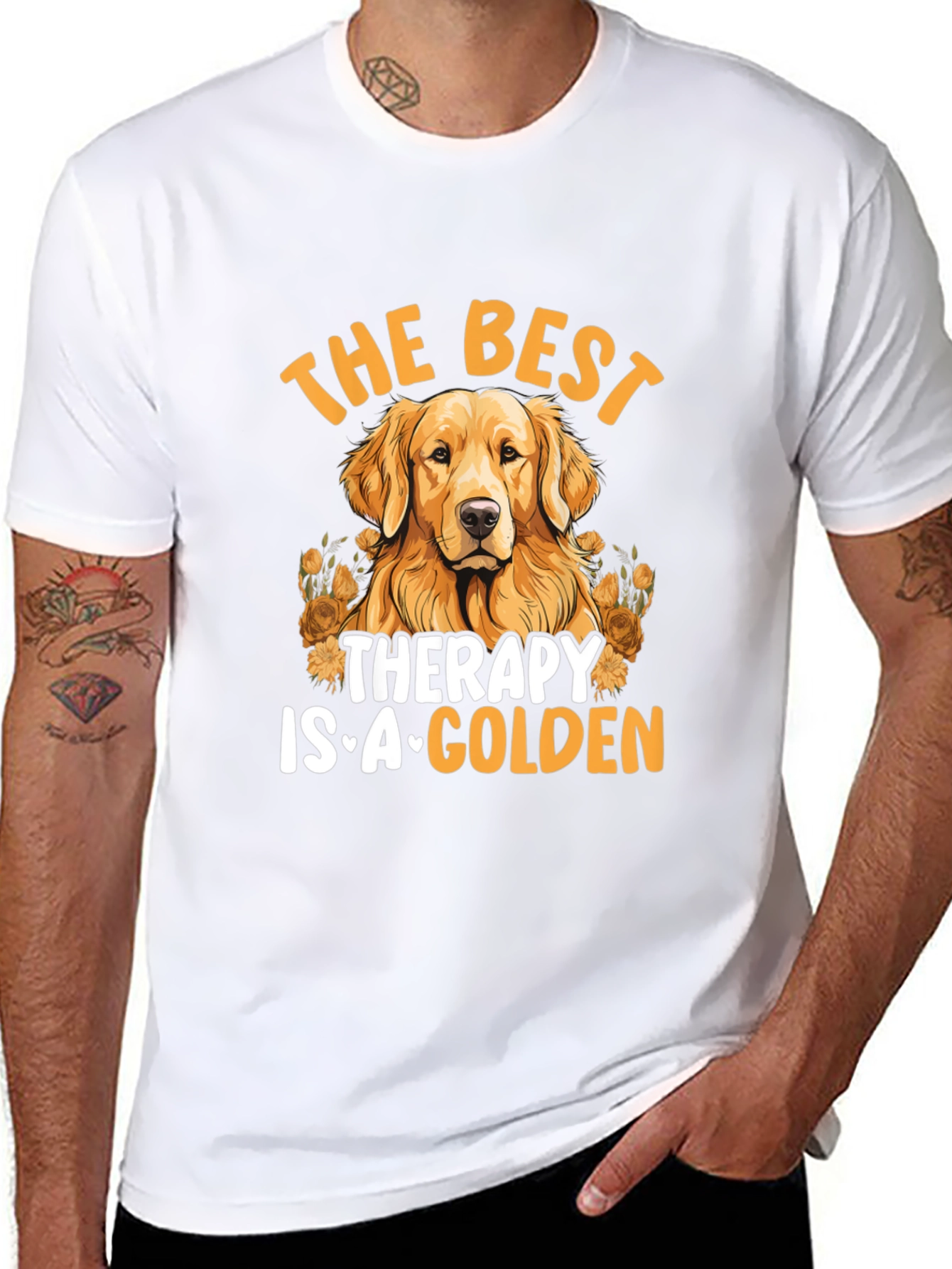 Best Therapy Golden Dog Graphic Tee