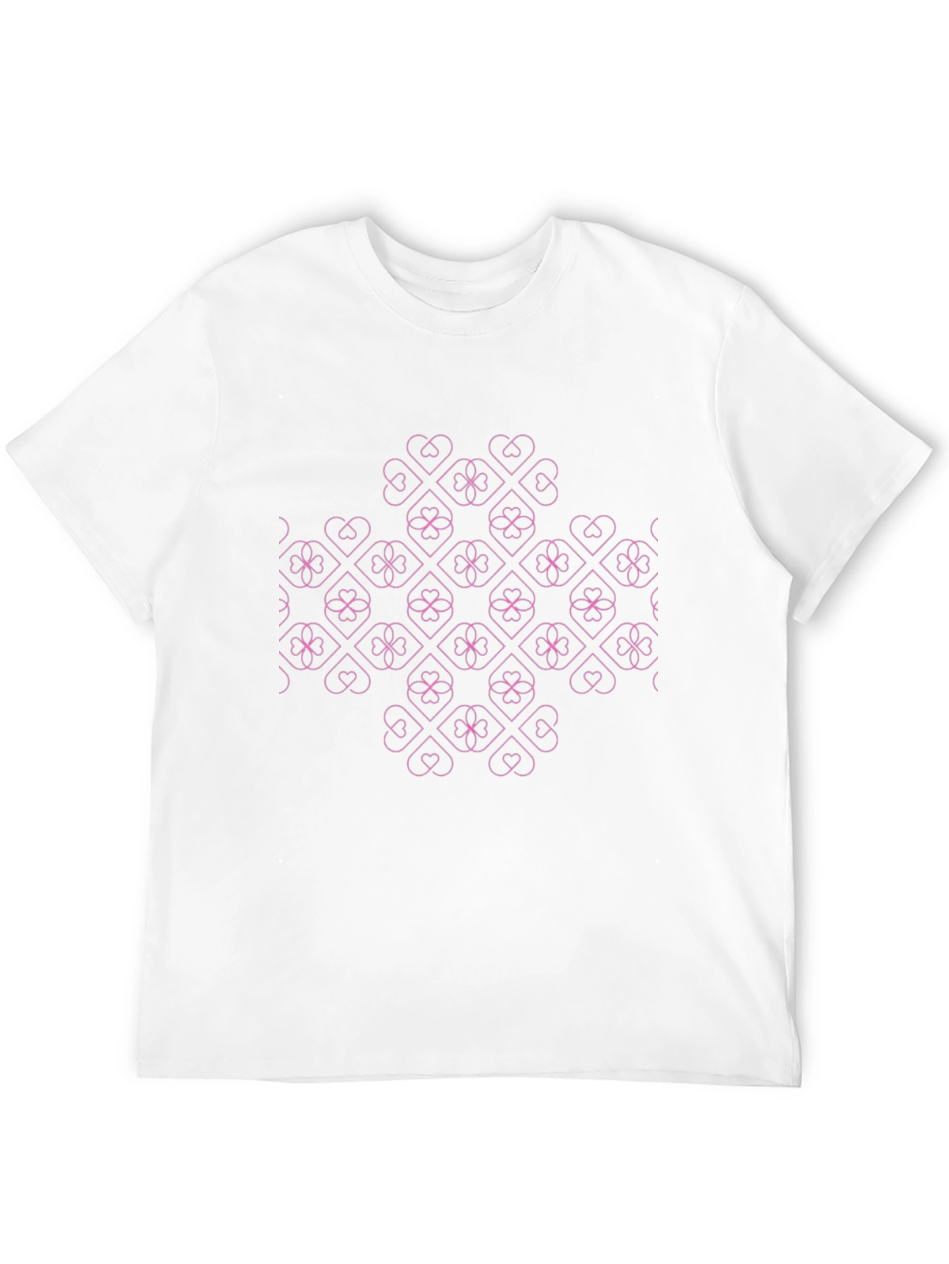 Heart Pattern Black T-Shirt