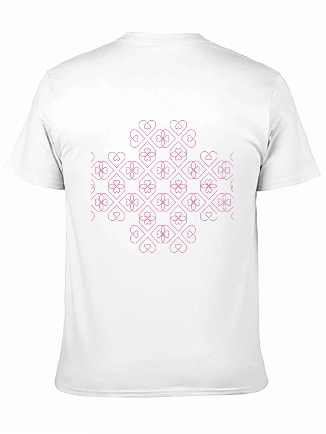 Heart Pattern Black T-Shirt