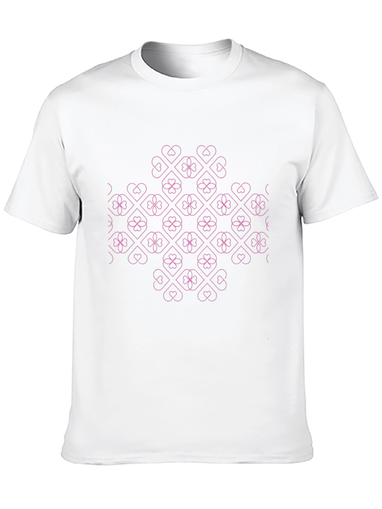 Heart Pattern Black T-Shirt