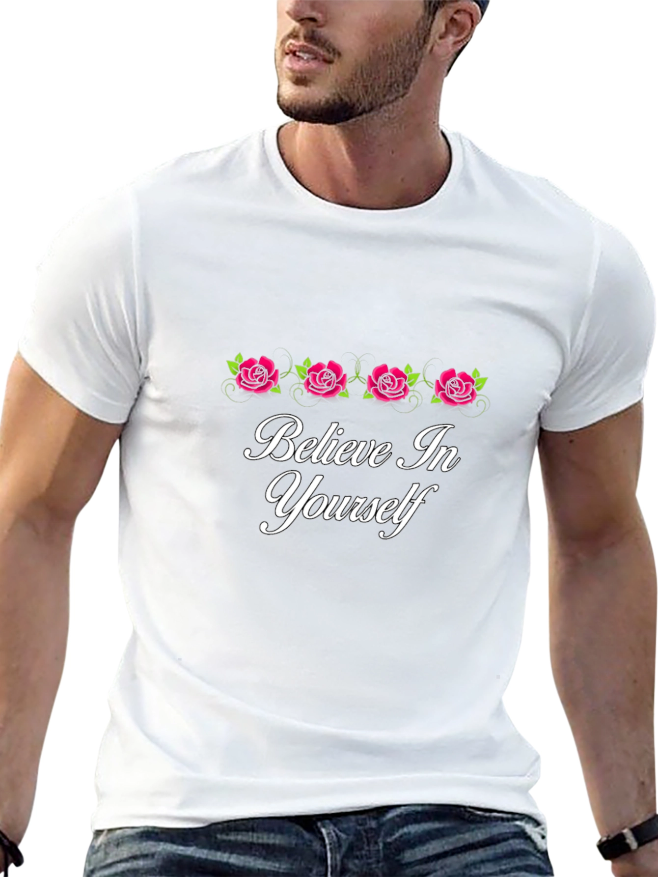 Believe In Yourself Rose Graphic Tee