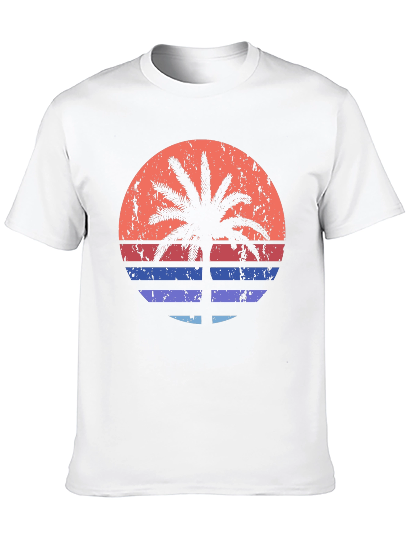 Retro Palm Tree Sunset Graphic T-Shirt