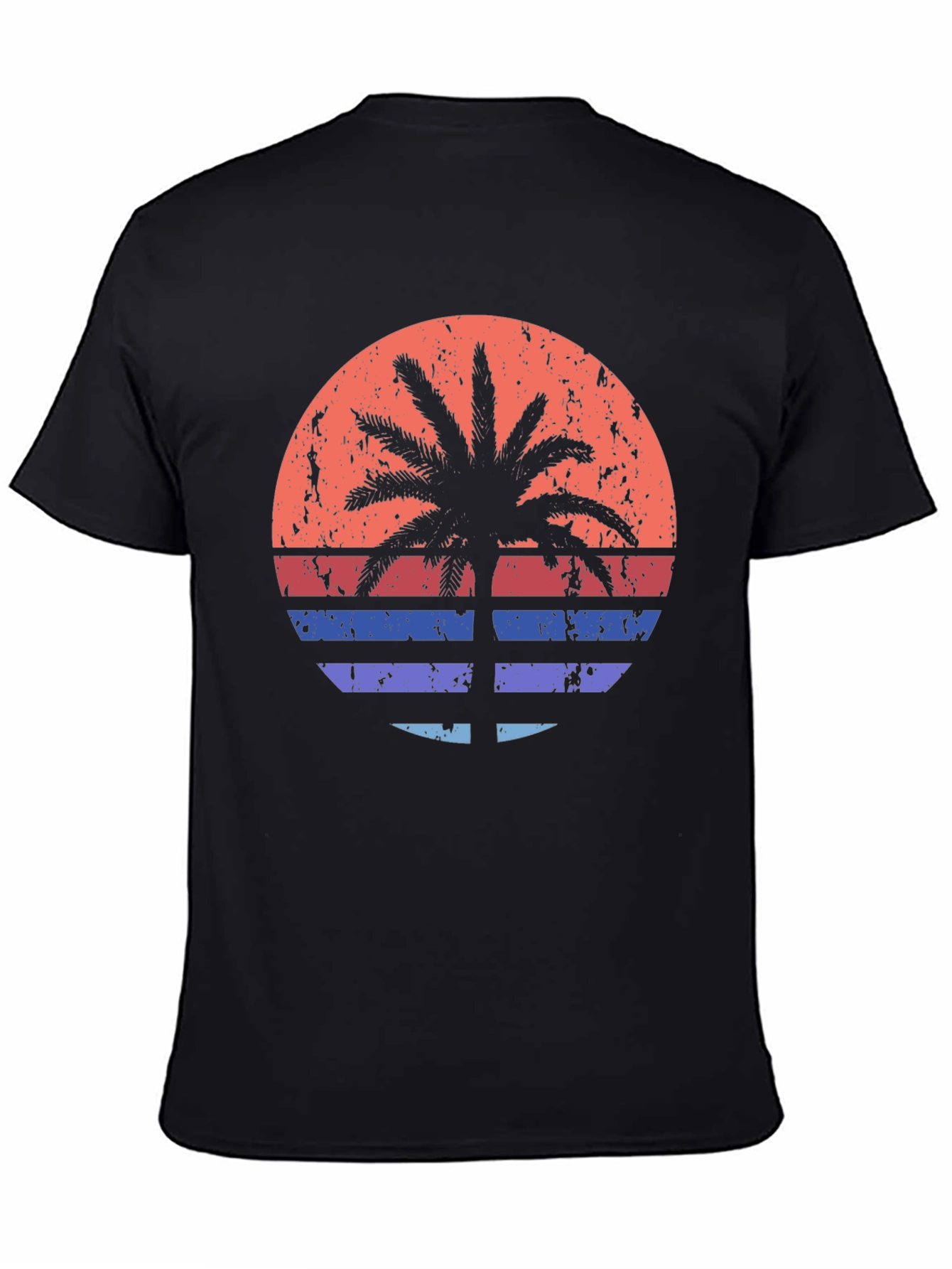 Retro Palm Tree Sunset Graphic T-Shirt