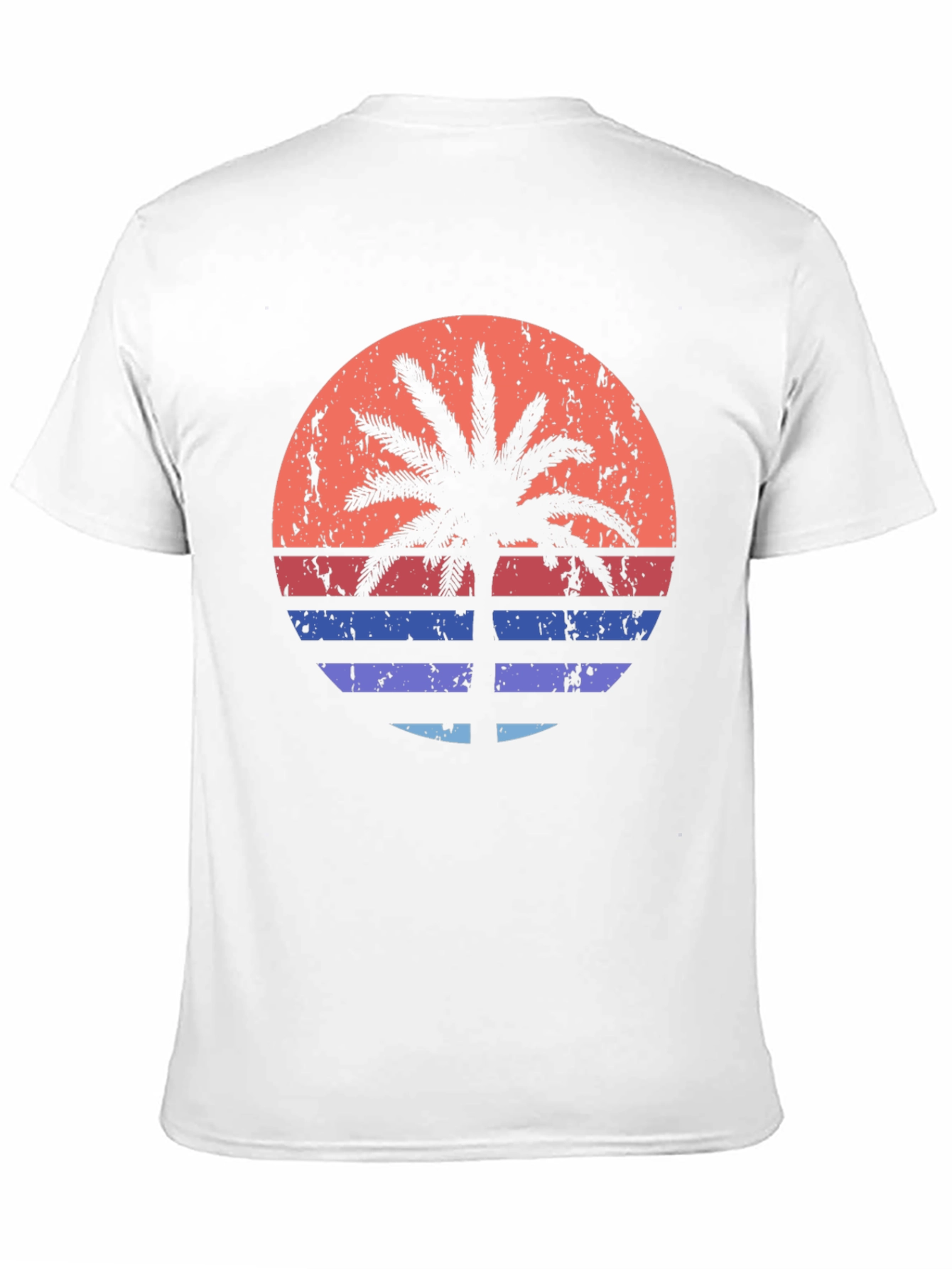 Retro Palm Tree Sunset Graphic T-Shirt