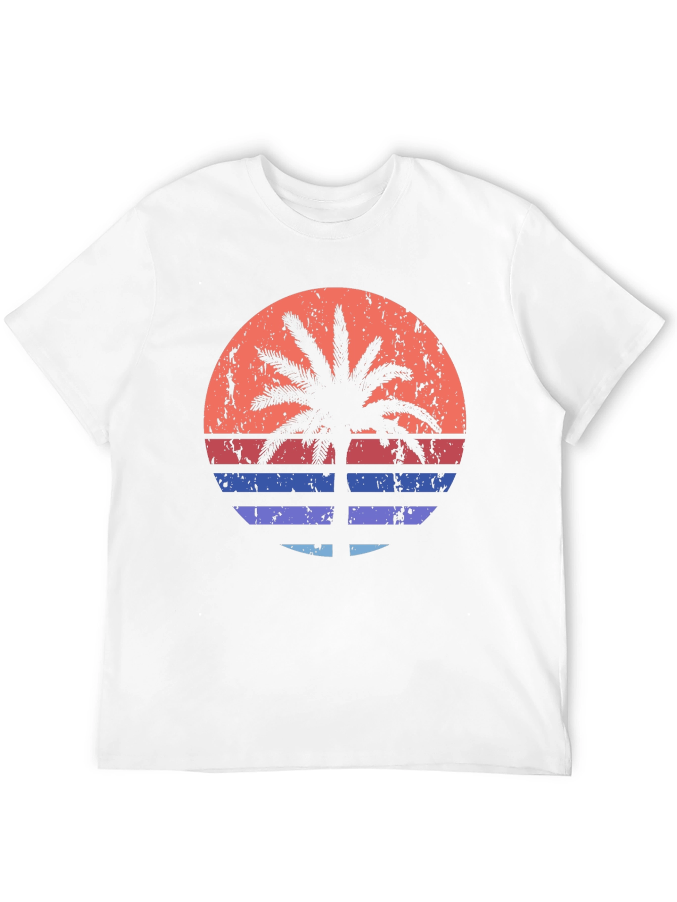 Retro Palm Tree Sunset Graphic T-Shirt