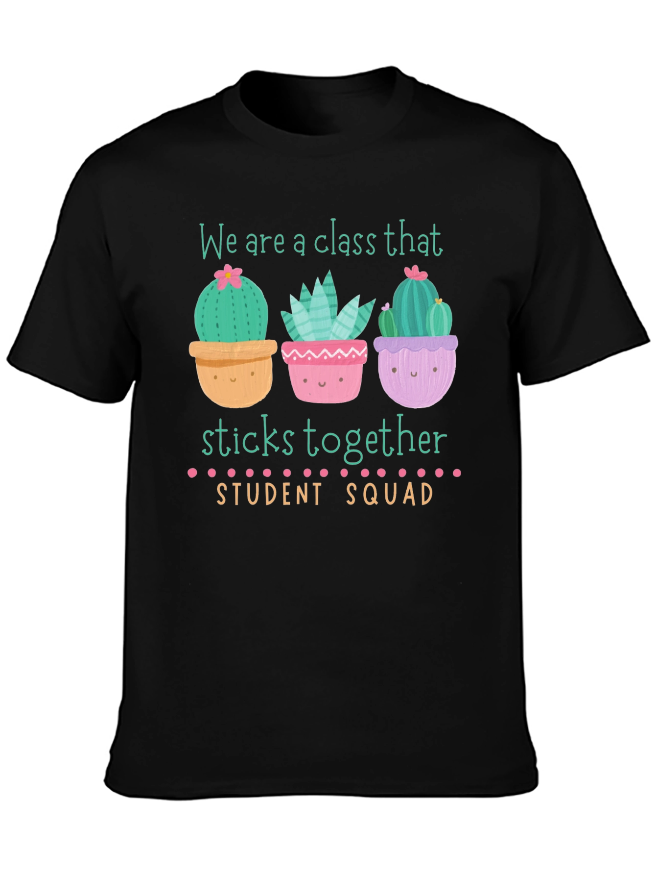 Cute Cactus Student Squad T-Shirt