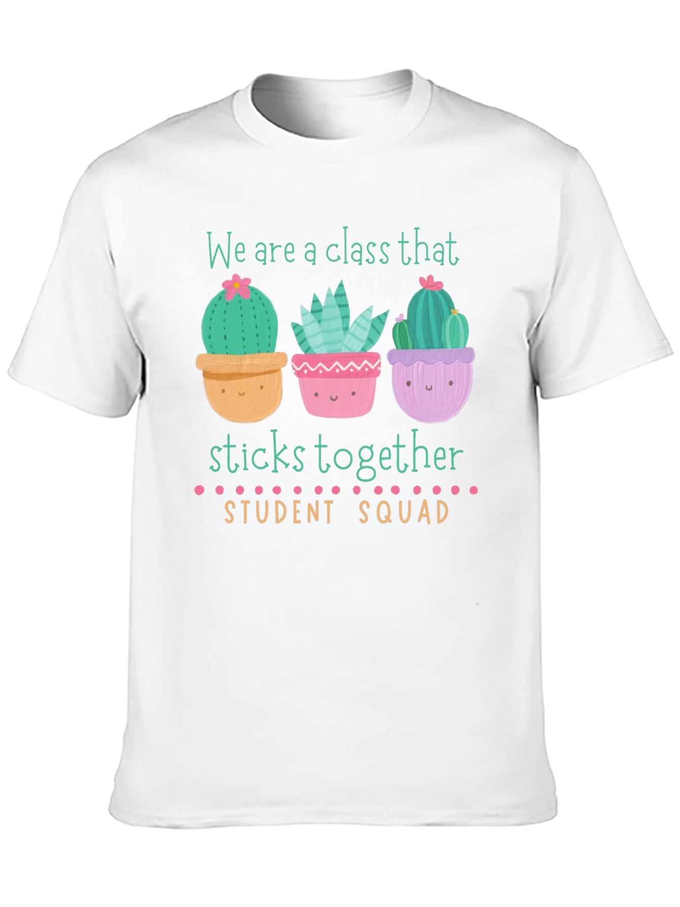 Cute Cactus Student Squad T-Shirt