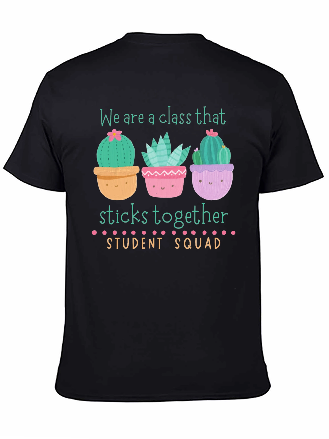 Cute Cactus Student Squad T-Shirt