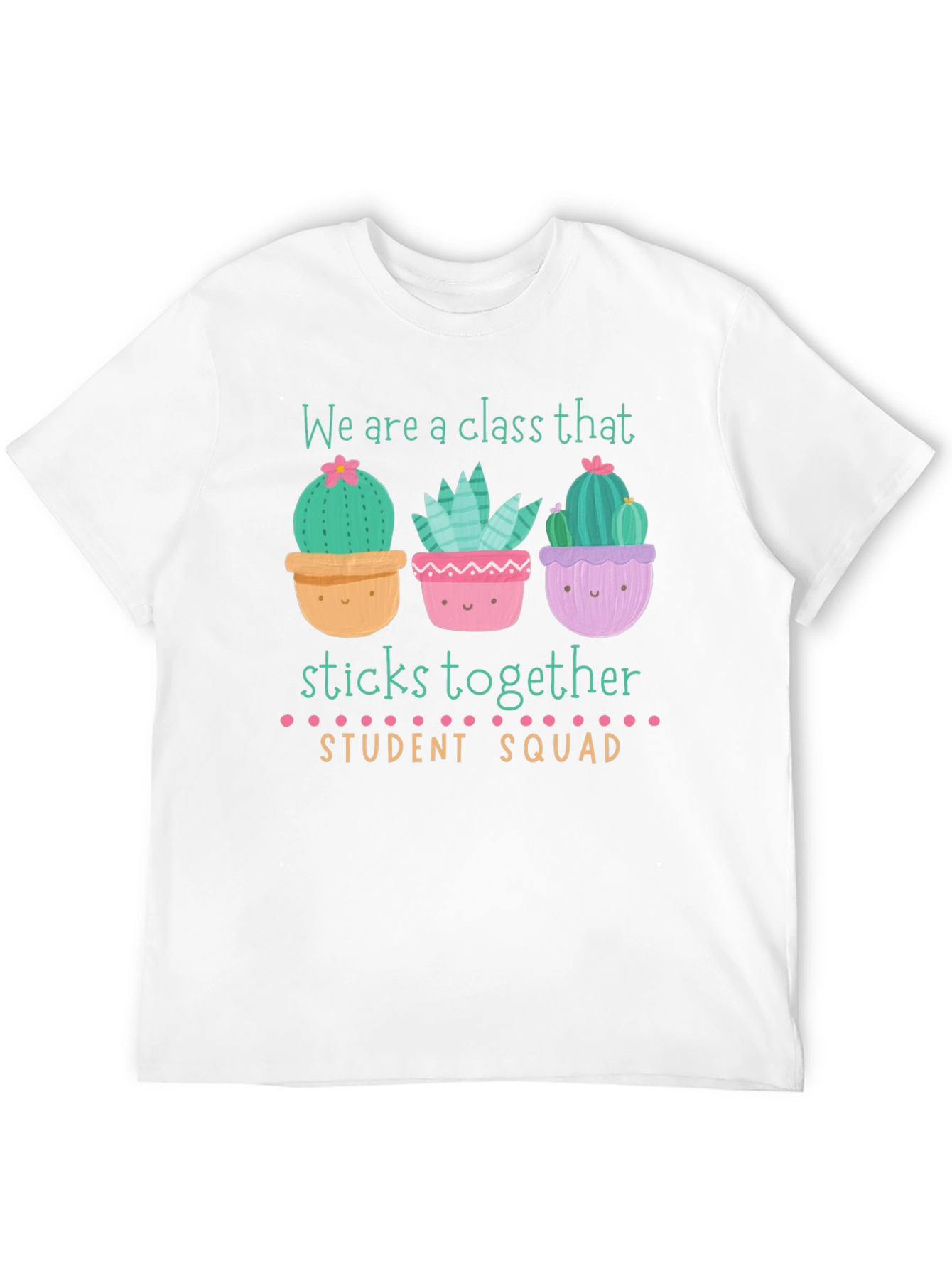Cute Cactus Student Squad T-Shirt