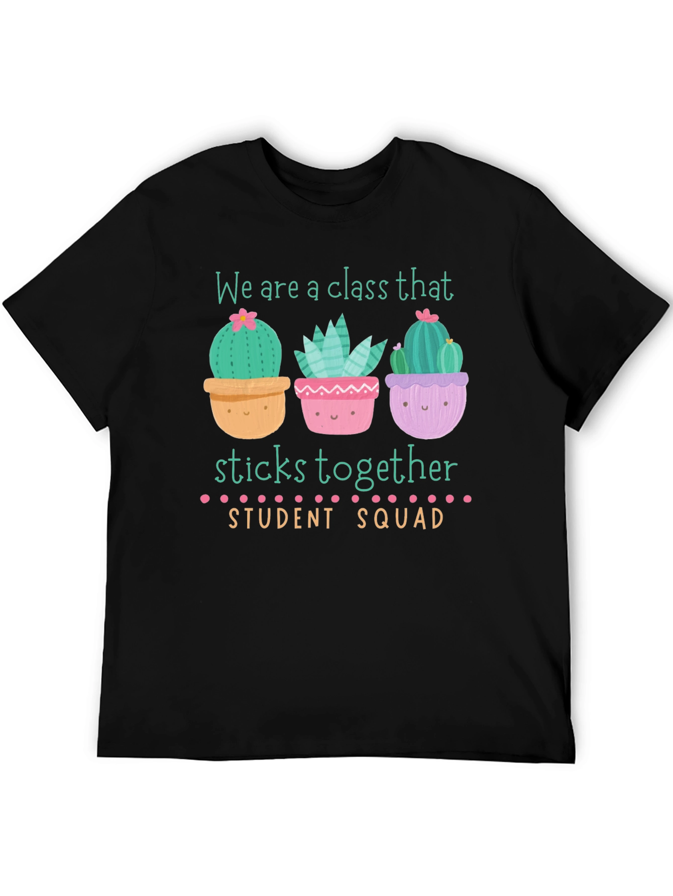 Cute Cactus Student Squad T-Shirt