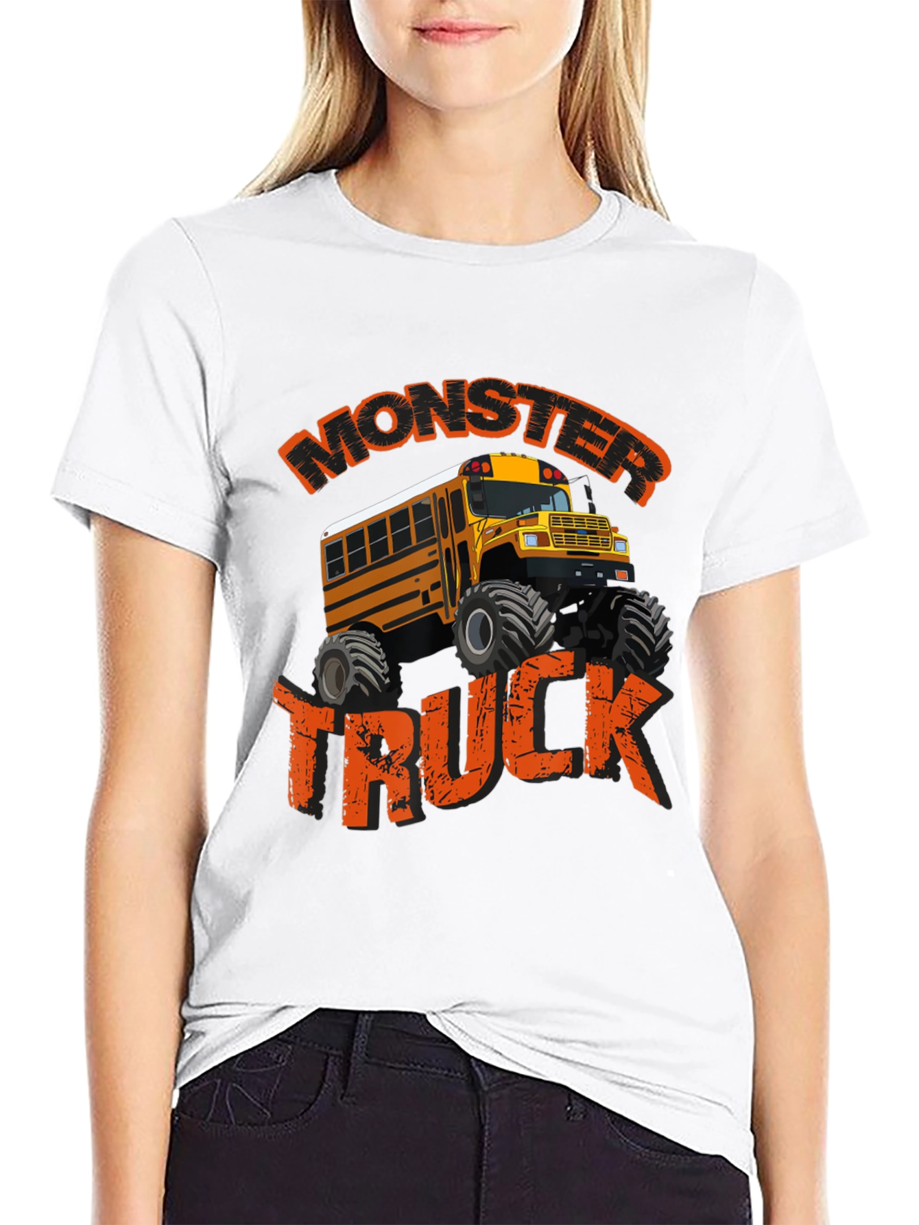 Monster Truck School Bus Graphic Tee