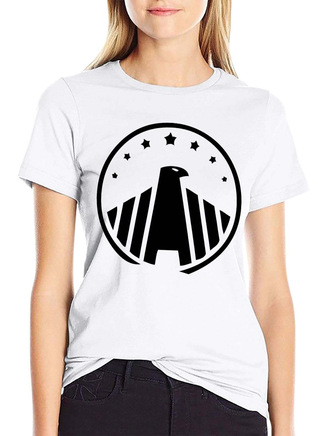Eagle Crest Graphic Tee - Black Cotton Comfort