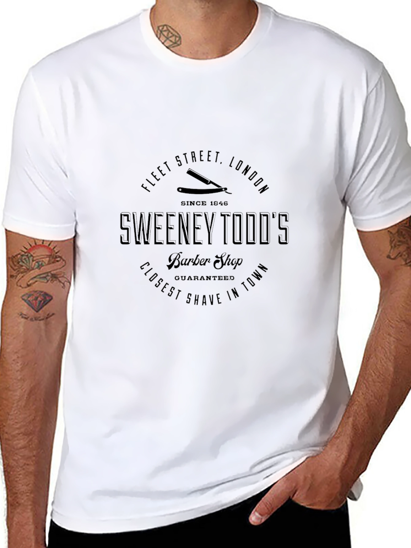 Sweeney Todds Barber Shop Black T-Shirt