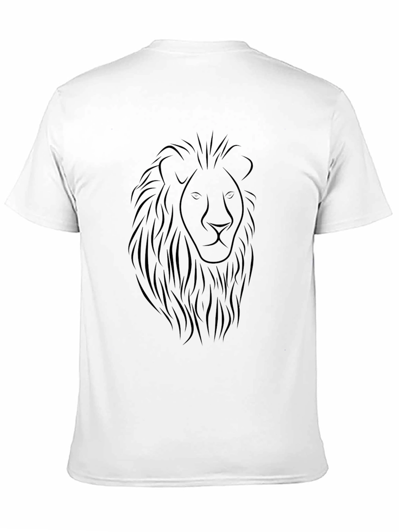 Mens Black Lion Graphic Tee - Stylish Crew Neck