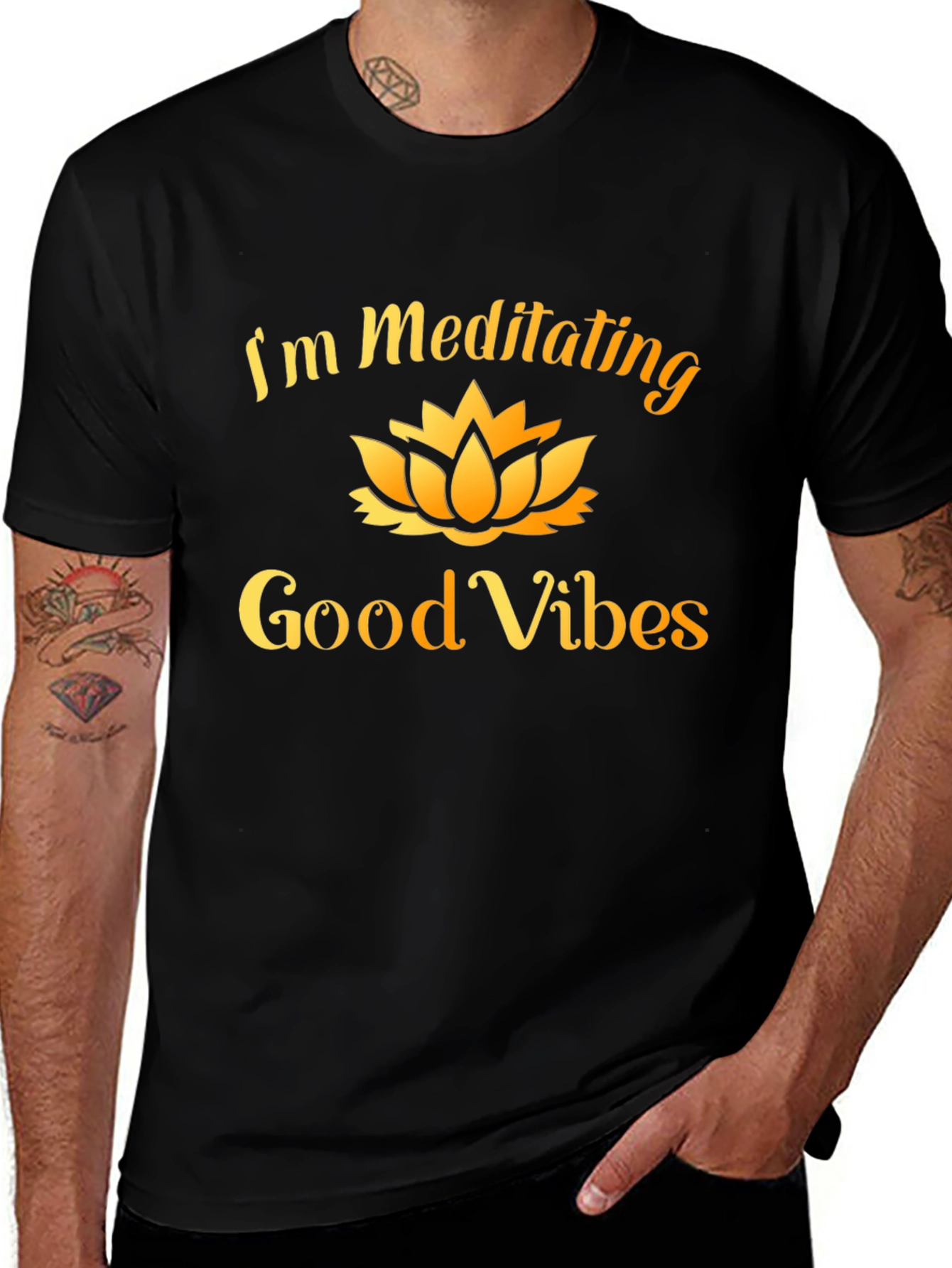 Meditating Good Vibes Graphic Tee