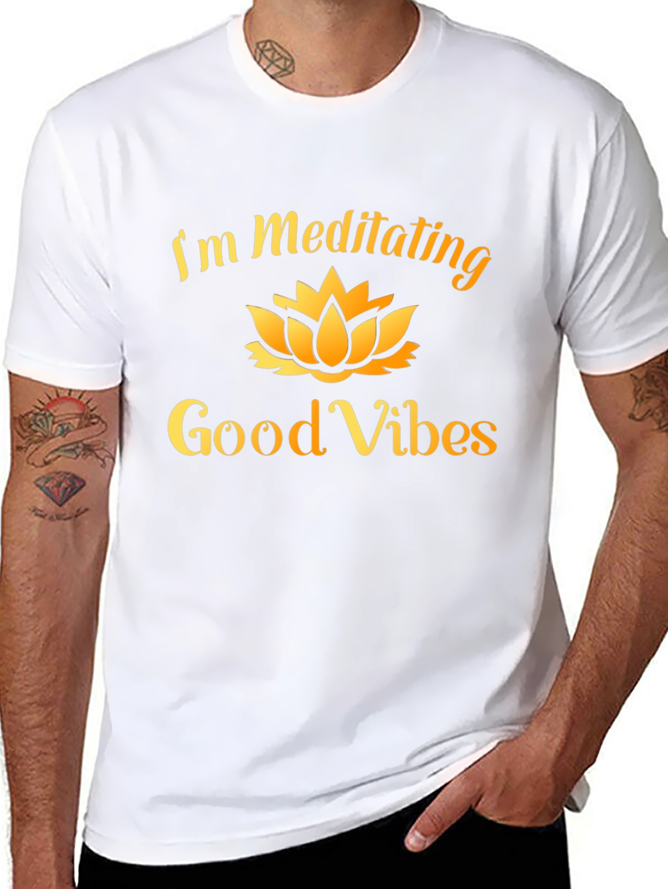 Meditating Good Vibes Graphic Tee