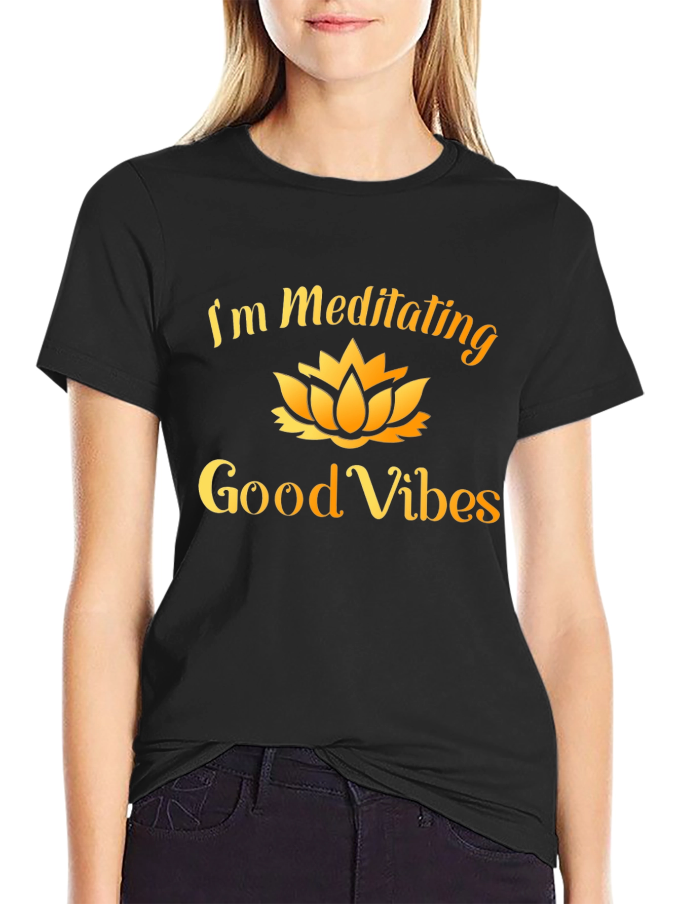 Meditating Good Vibes Graphic Tee