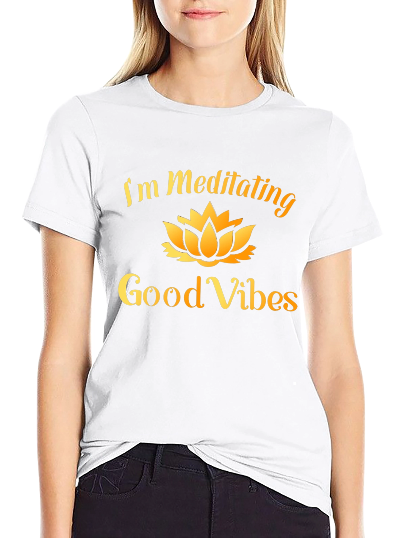 Meditating Good Vibes Graphic Tee