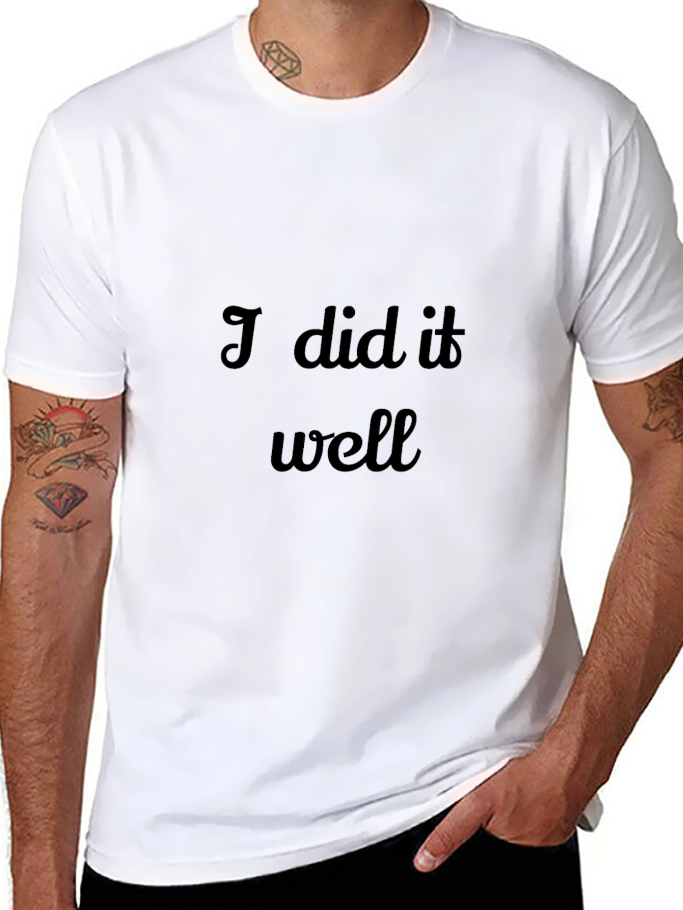 I Did It Well Black Graphic Tee