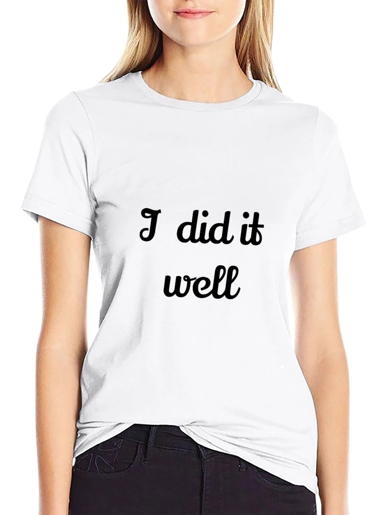 I Did It Well Black Graphic Tee