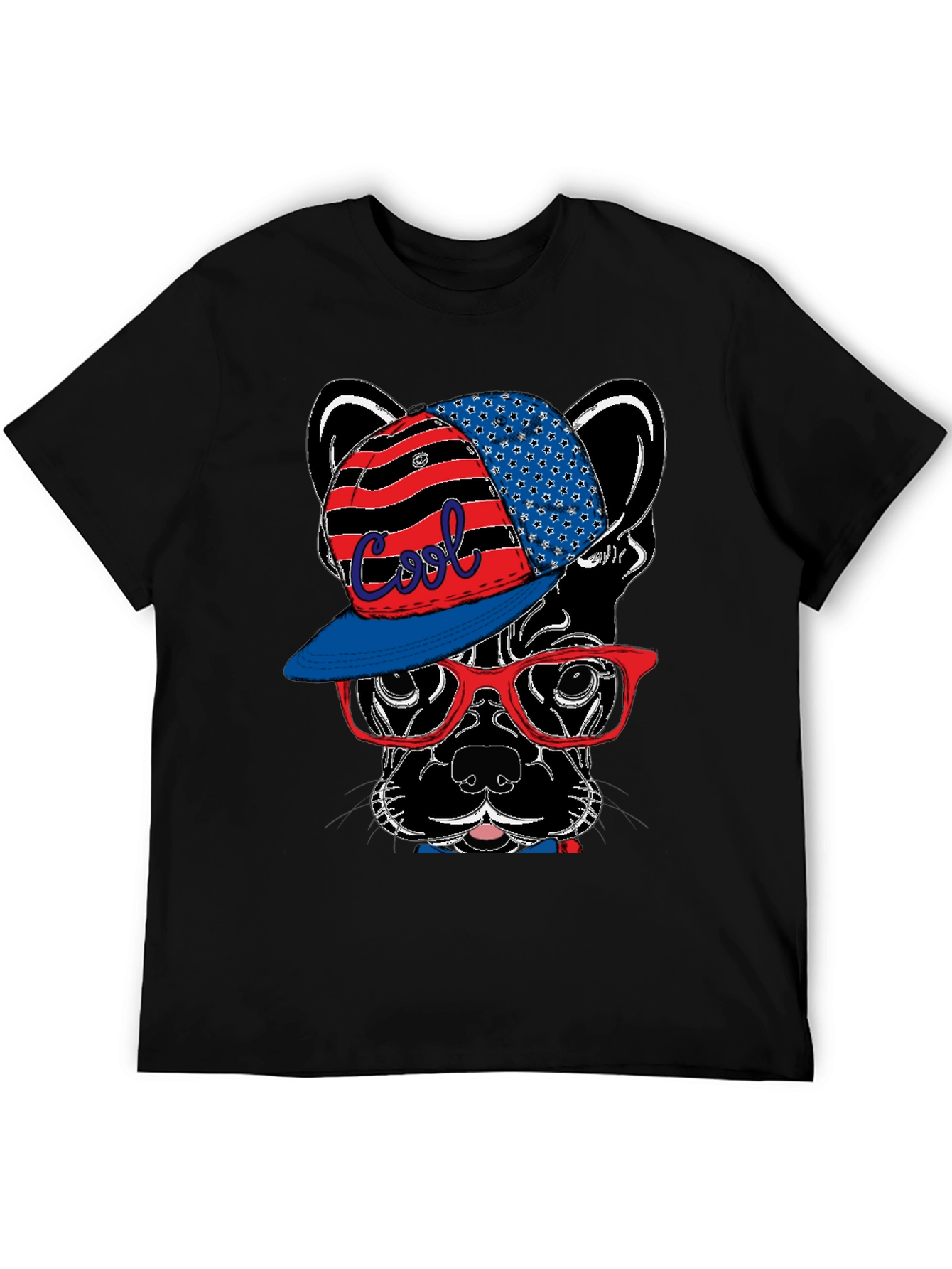 Cool Dog T-Shirt with Hat & Glasses