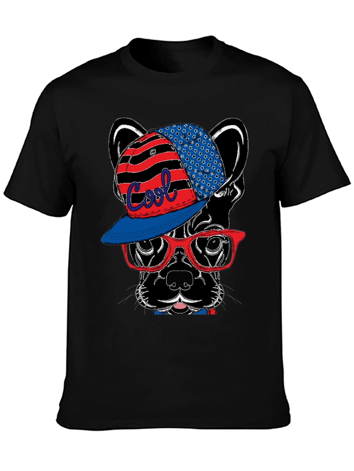 Cool Dog T-Shirt with Hat & Glasses