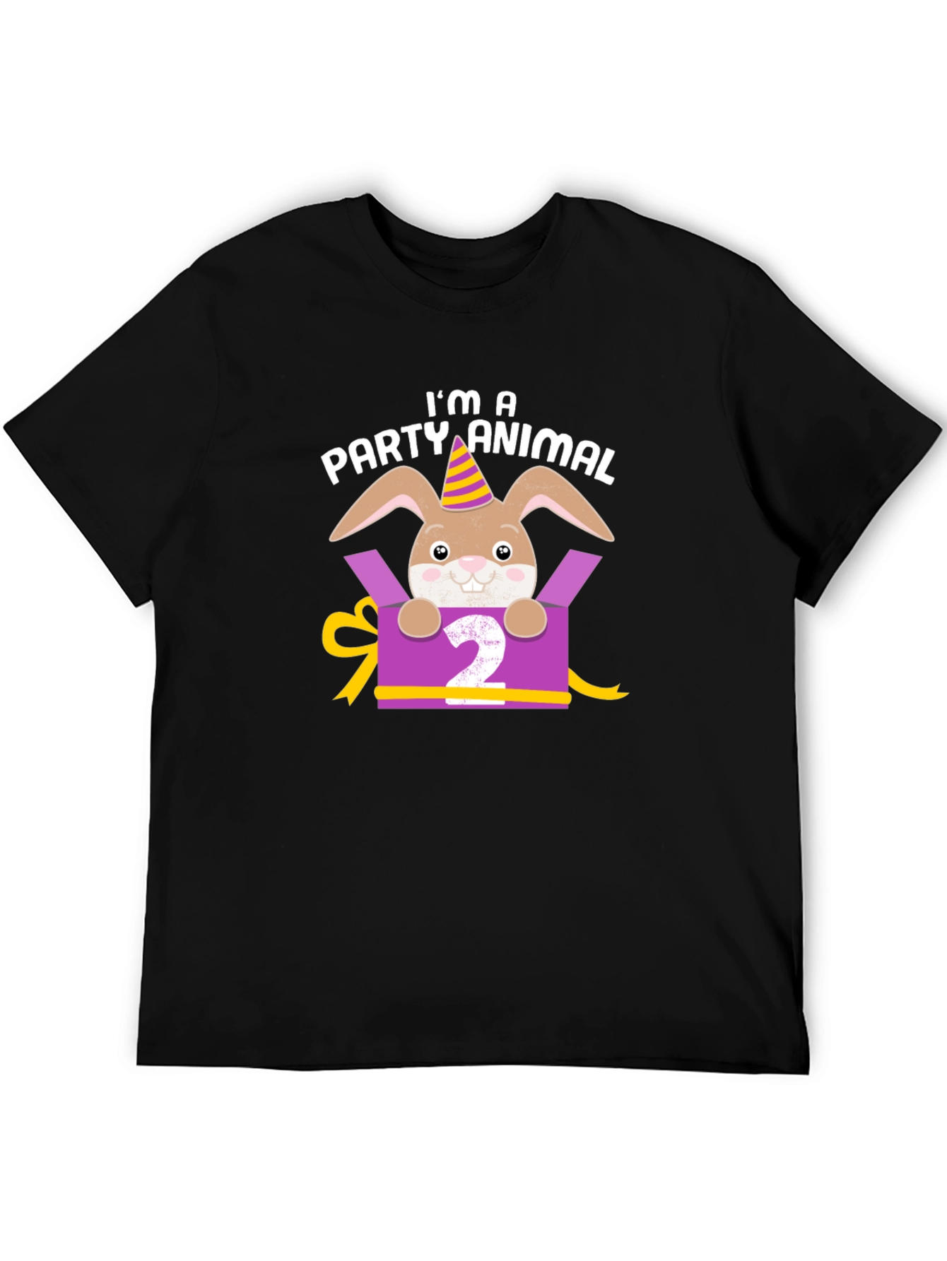 Party Animal 2nd Birthday Rabbit T-Shirt