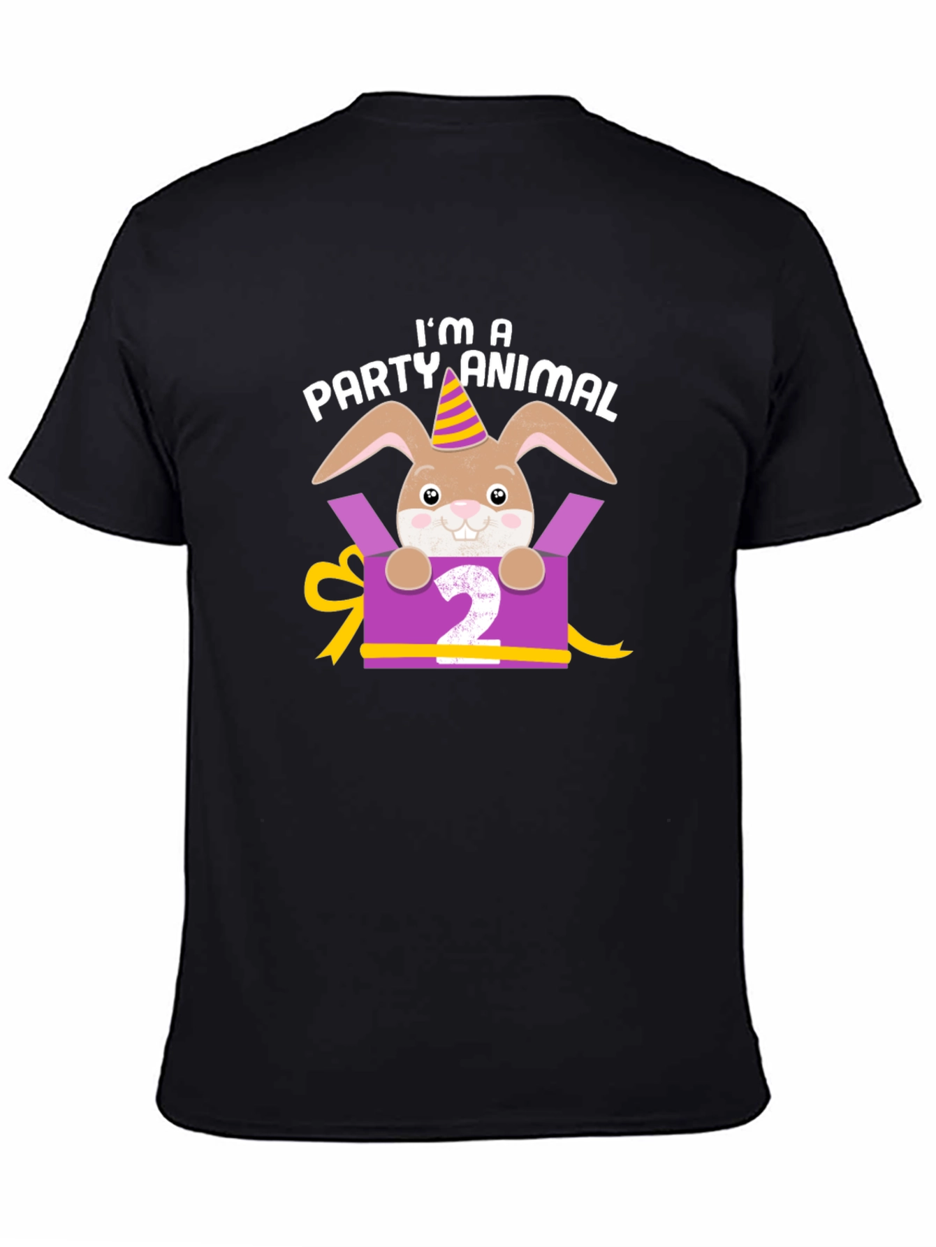 Party Animal 2nd Birthday Rabbit T-Shirt