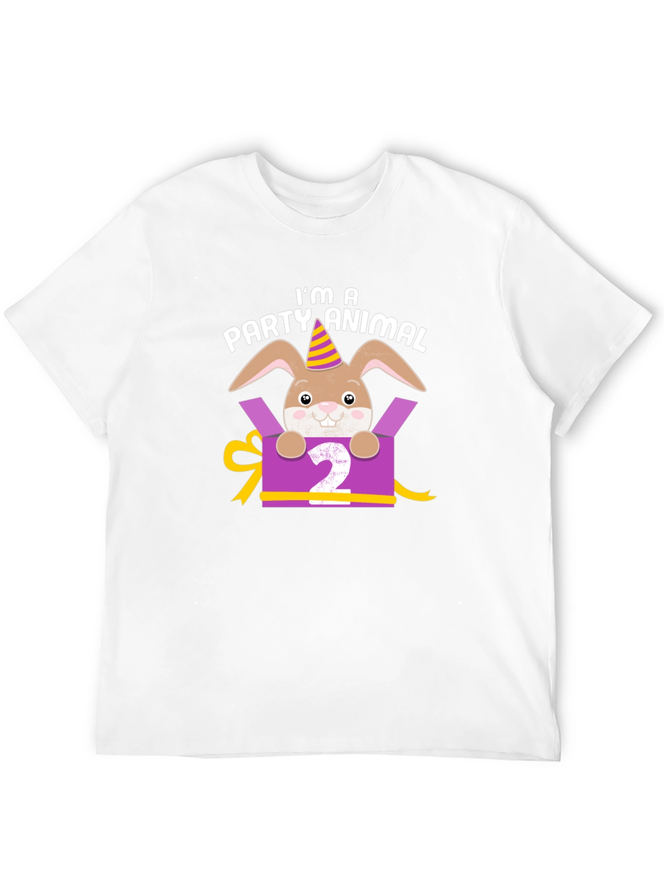 Party Animal 2nd Birthday Rabbit T-Shirt