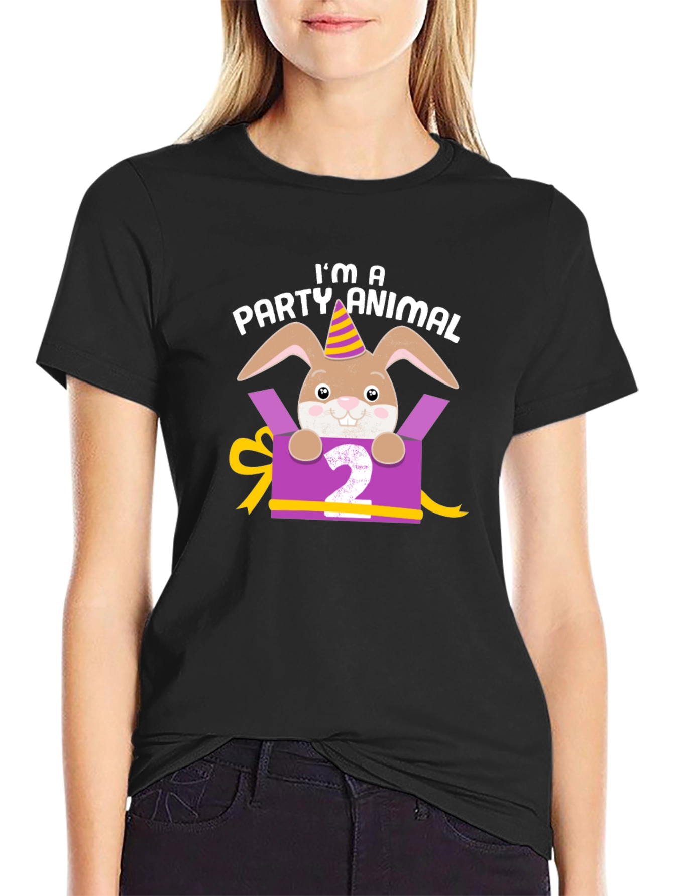 Party Animal 2nd Birthday Rabbit T-Shirt