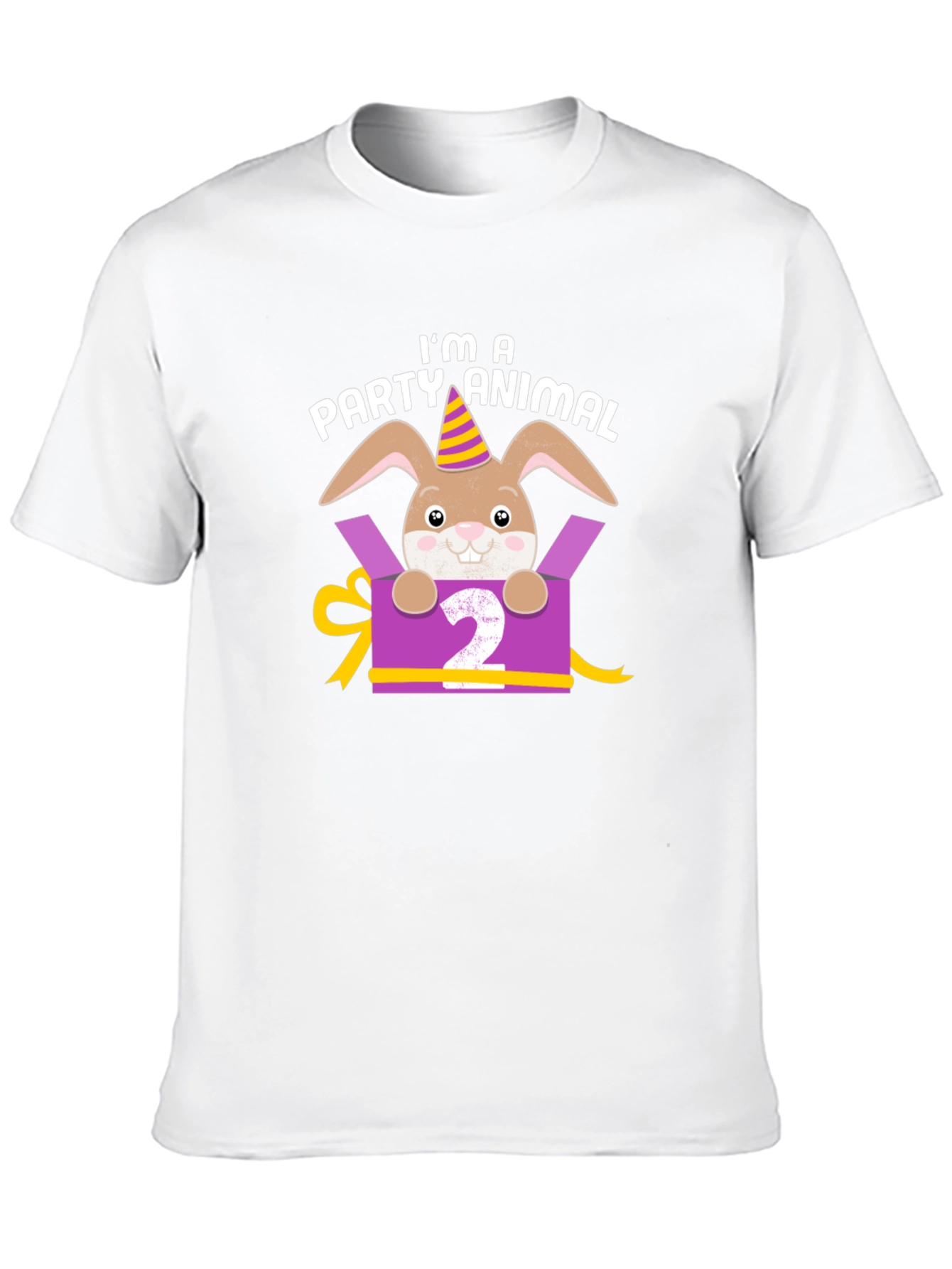 Party Animal 2nd Birthday Rabbit T-Shirt