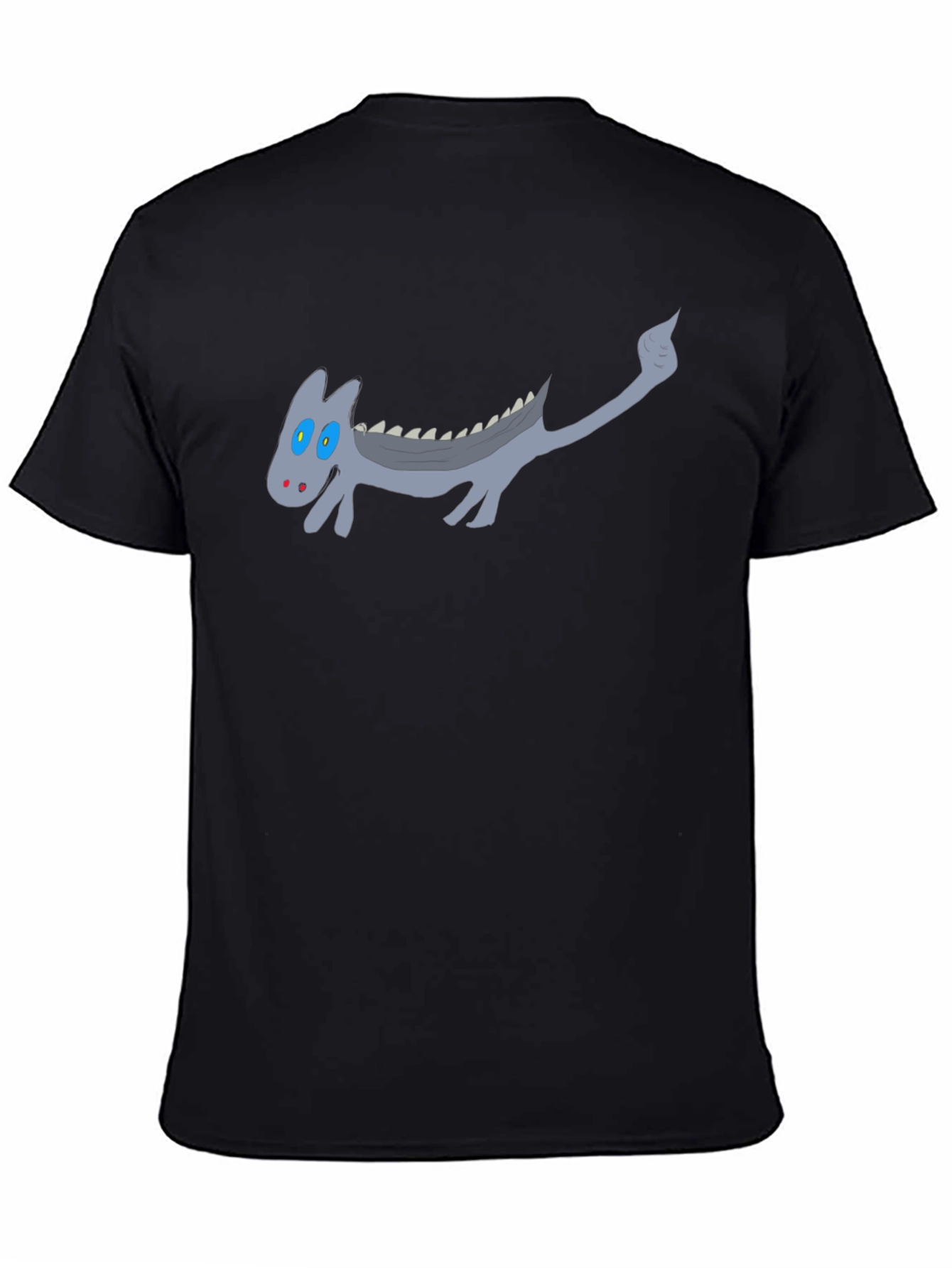 Cartoon Dragon Graphic Black T-Shirt