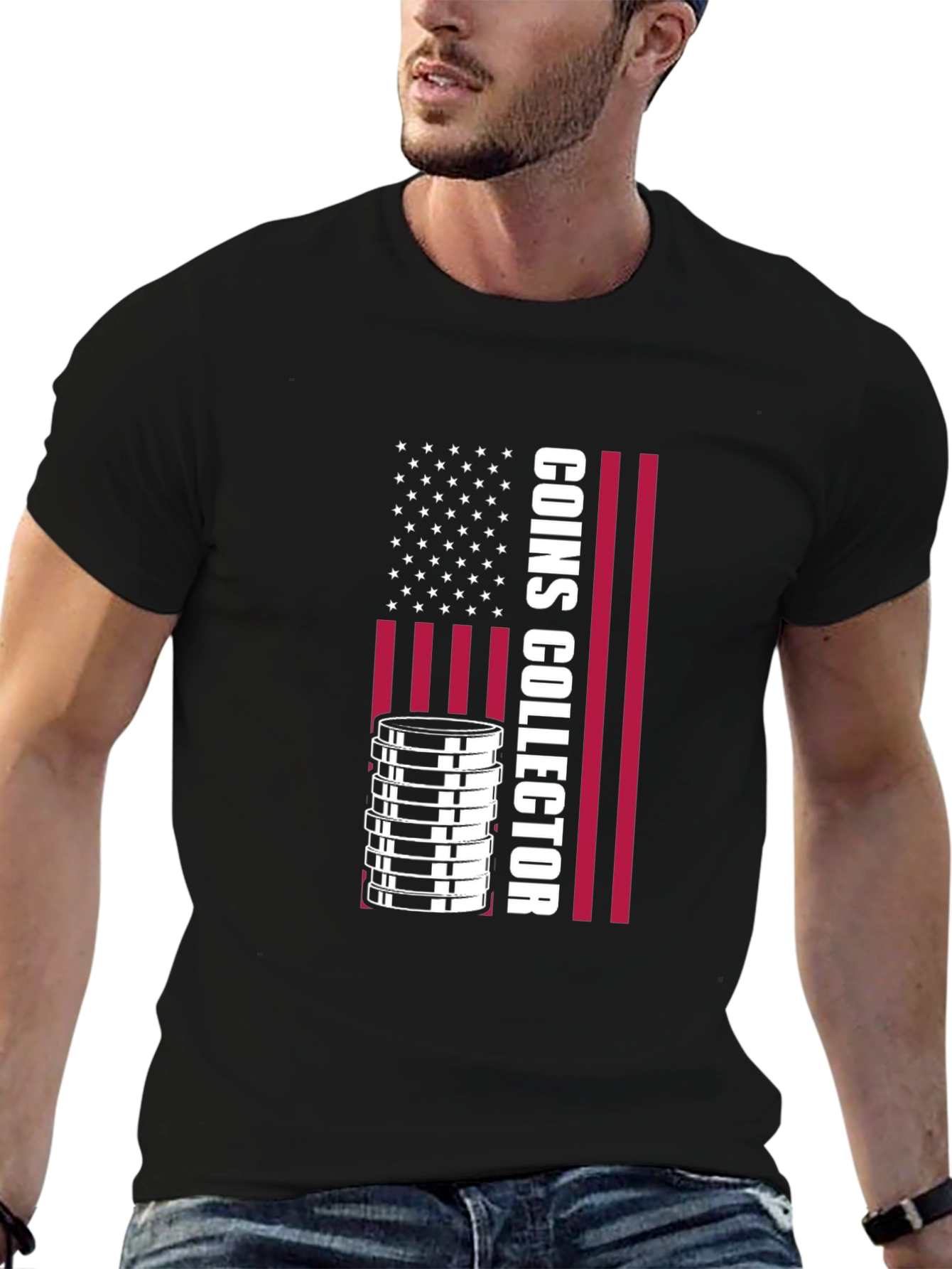 Coin Collector USA Flag T-Shirt