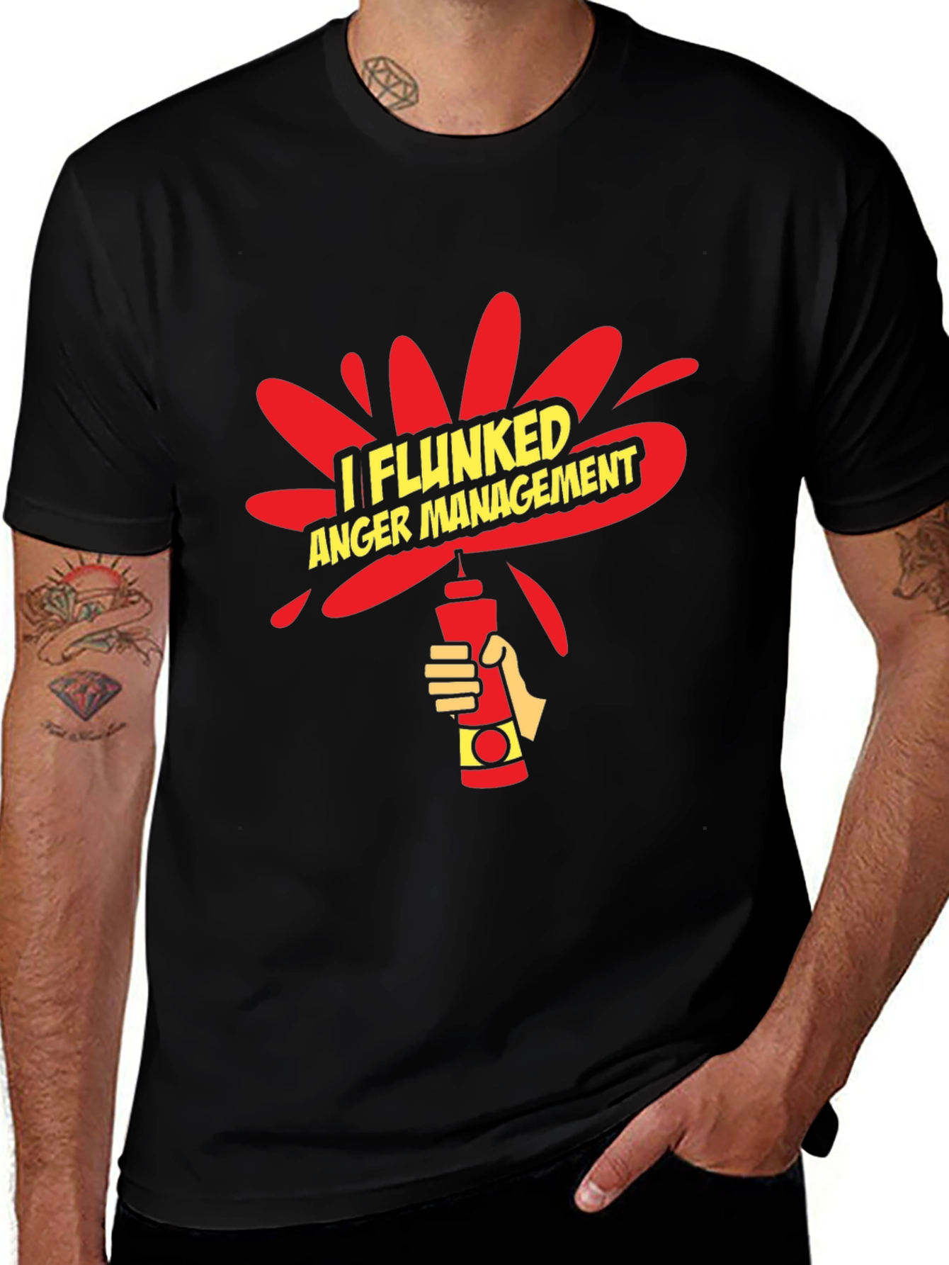 I Flunked Anger Management Funny Graphic T-Shirt