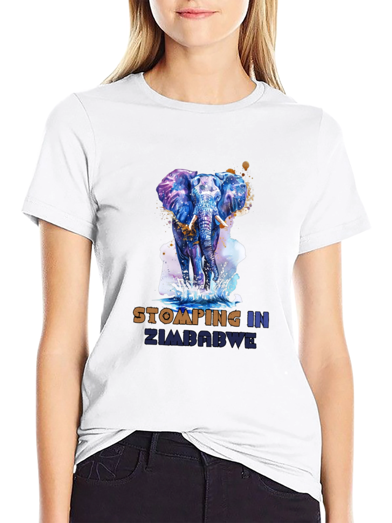 Stomping in Zimbabwe Elephant Graphic Tee