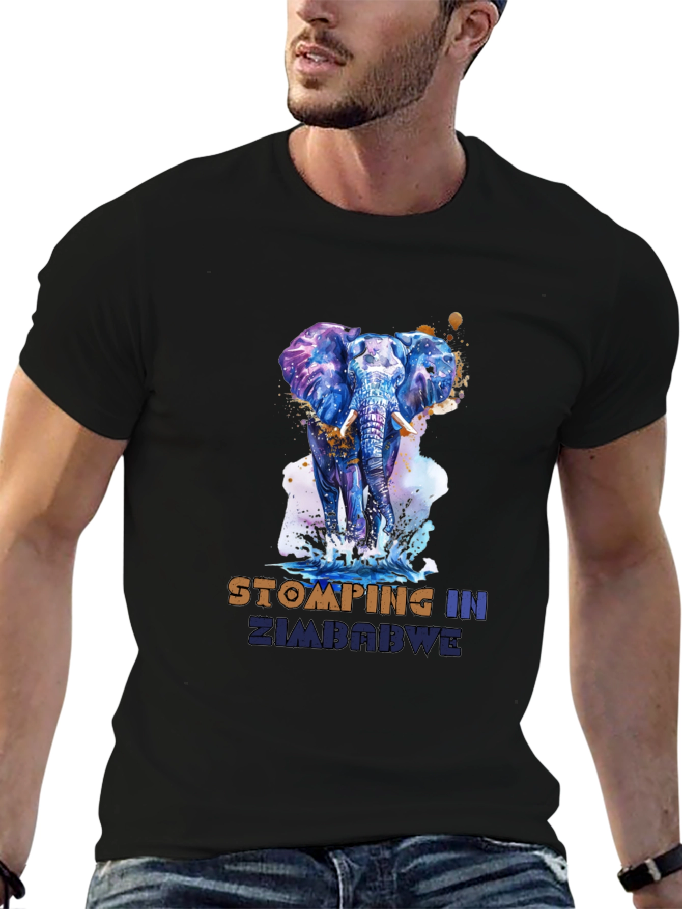 Stomping in Zimbabwe Elephant Graphic Tee