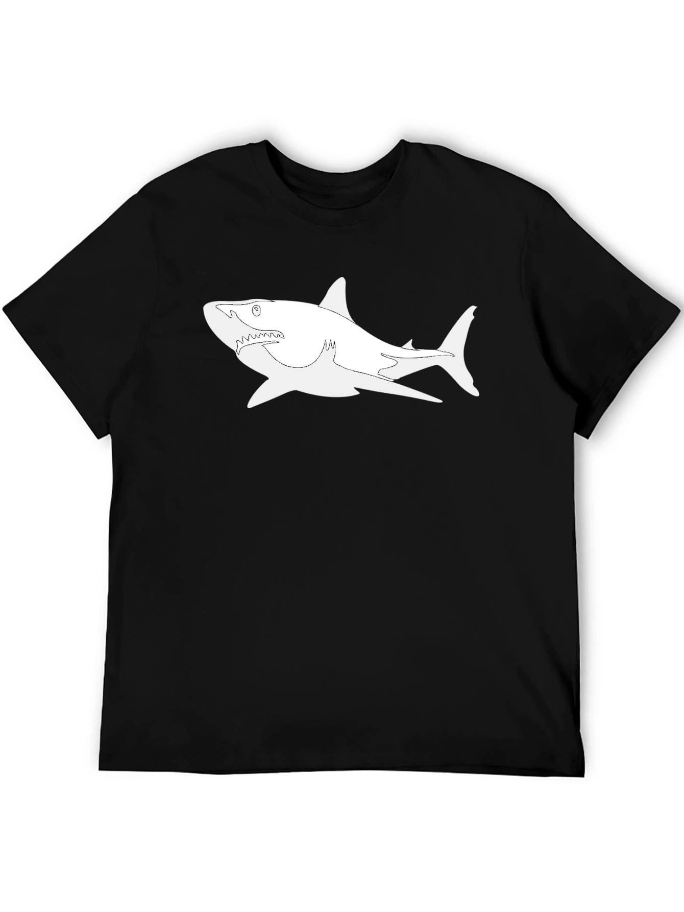 Shark Graphic Tee - Stylish Black T-Shirt
