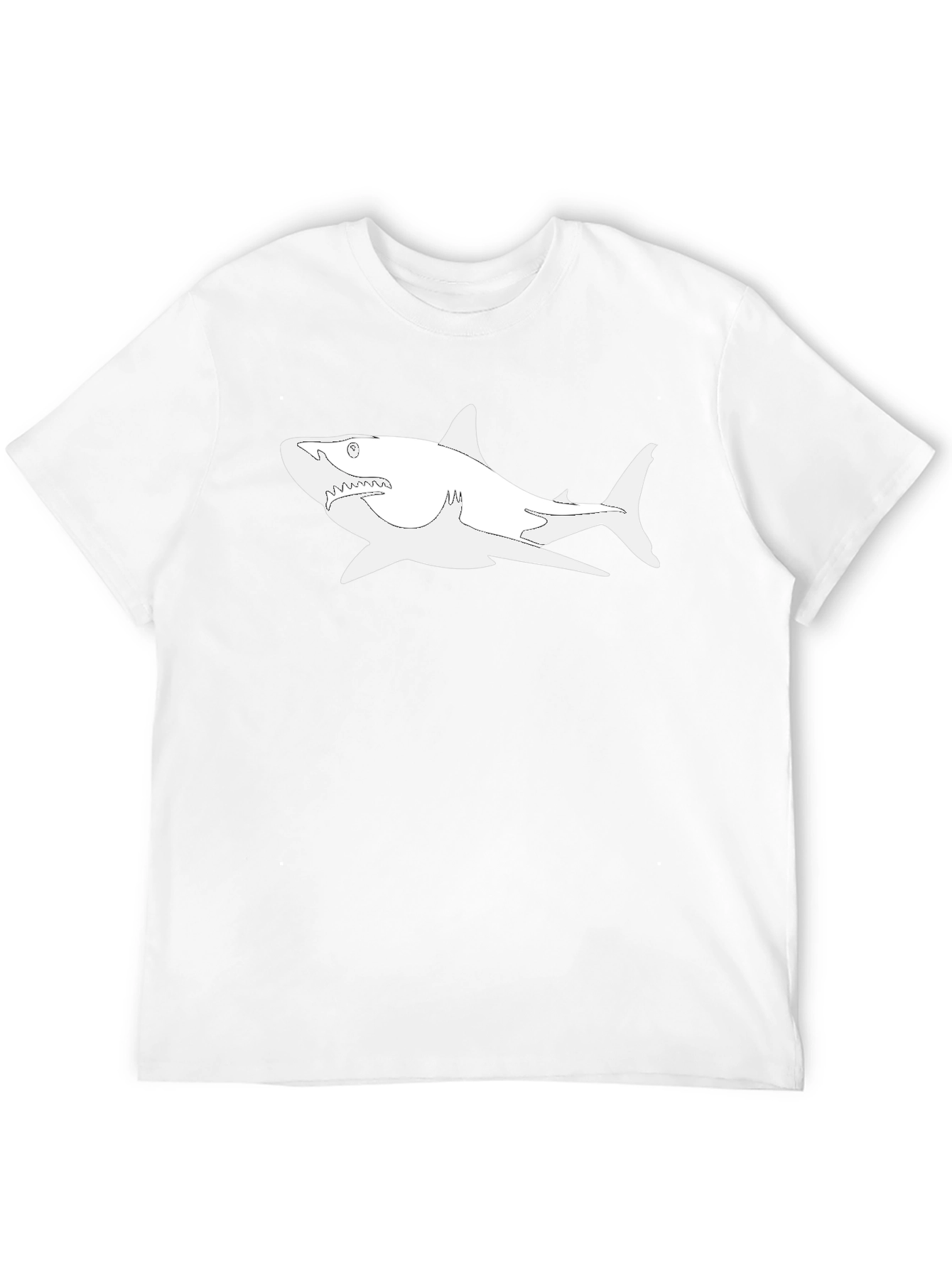 Shark Graphic Tee - Stylish Black T-Shirt
